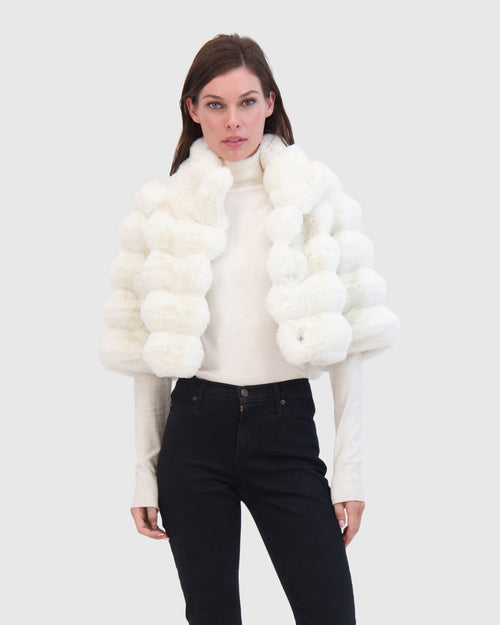 FUR-FREE CHINCHILLA (FAUX FUR) BOLERO