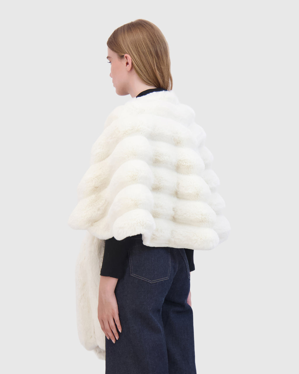 FUR-FREE CHINCHILLA (FAUX FUR) STOLE