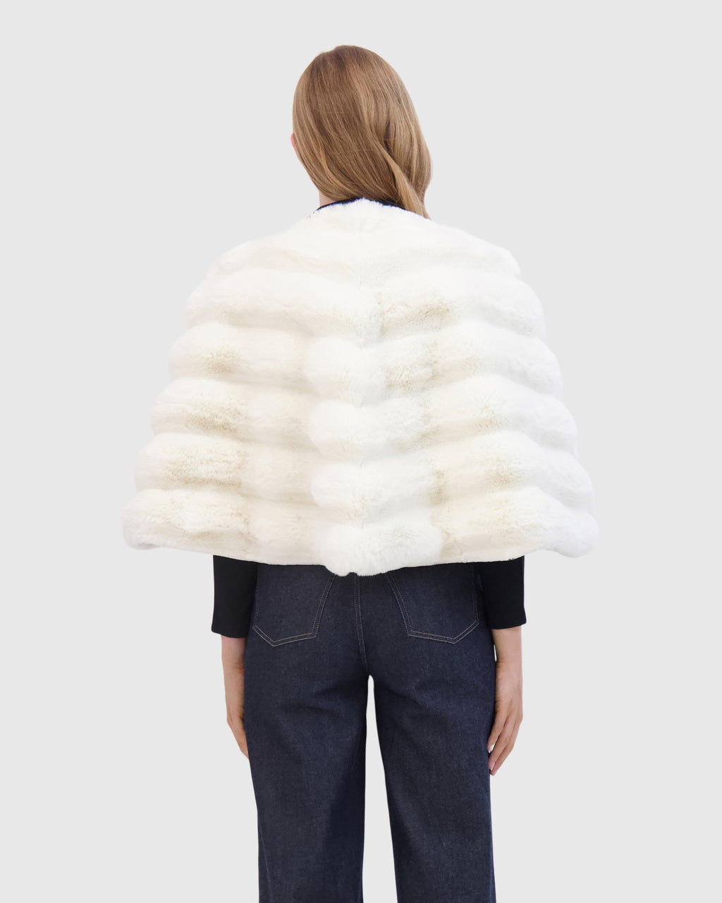 FUR-FREE CHINCHILLA (FAUX FUR) STOLE