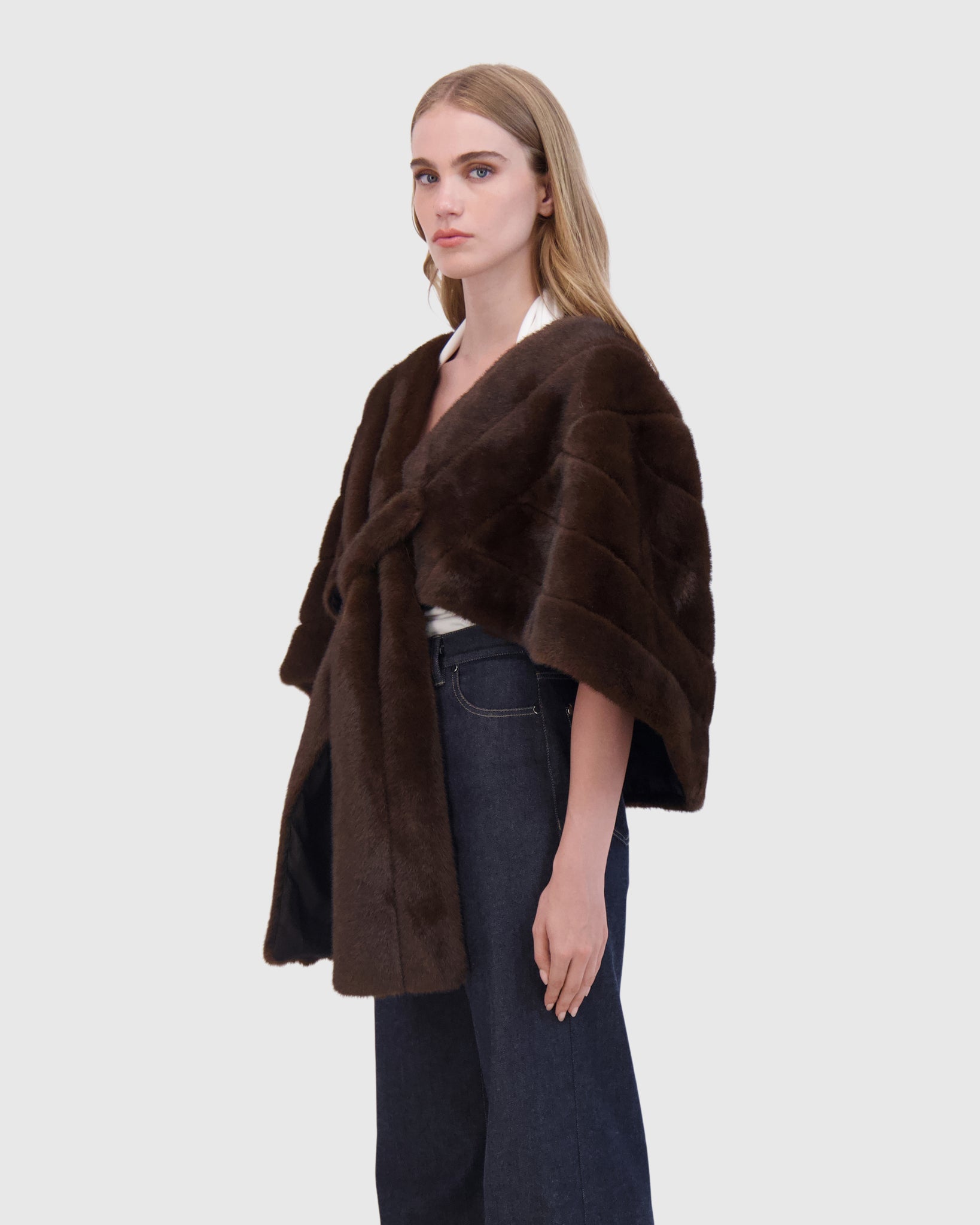 FUR-FREE MINK (FAUX FUR) STOLE