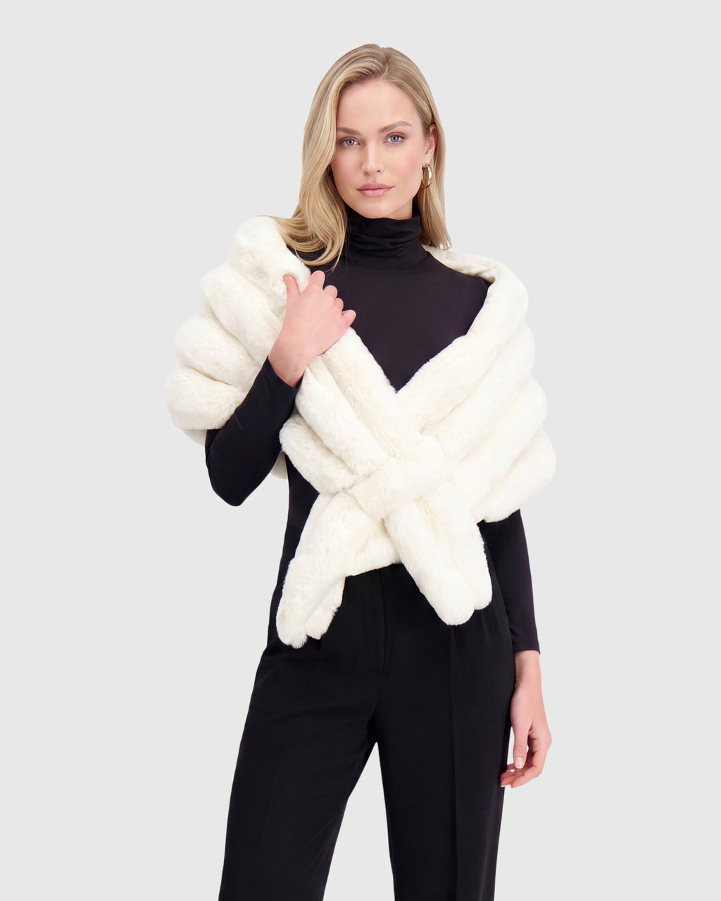 FUR-FREE CHINCHILLA (FAUX FUR) STOLE