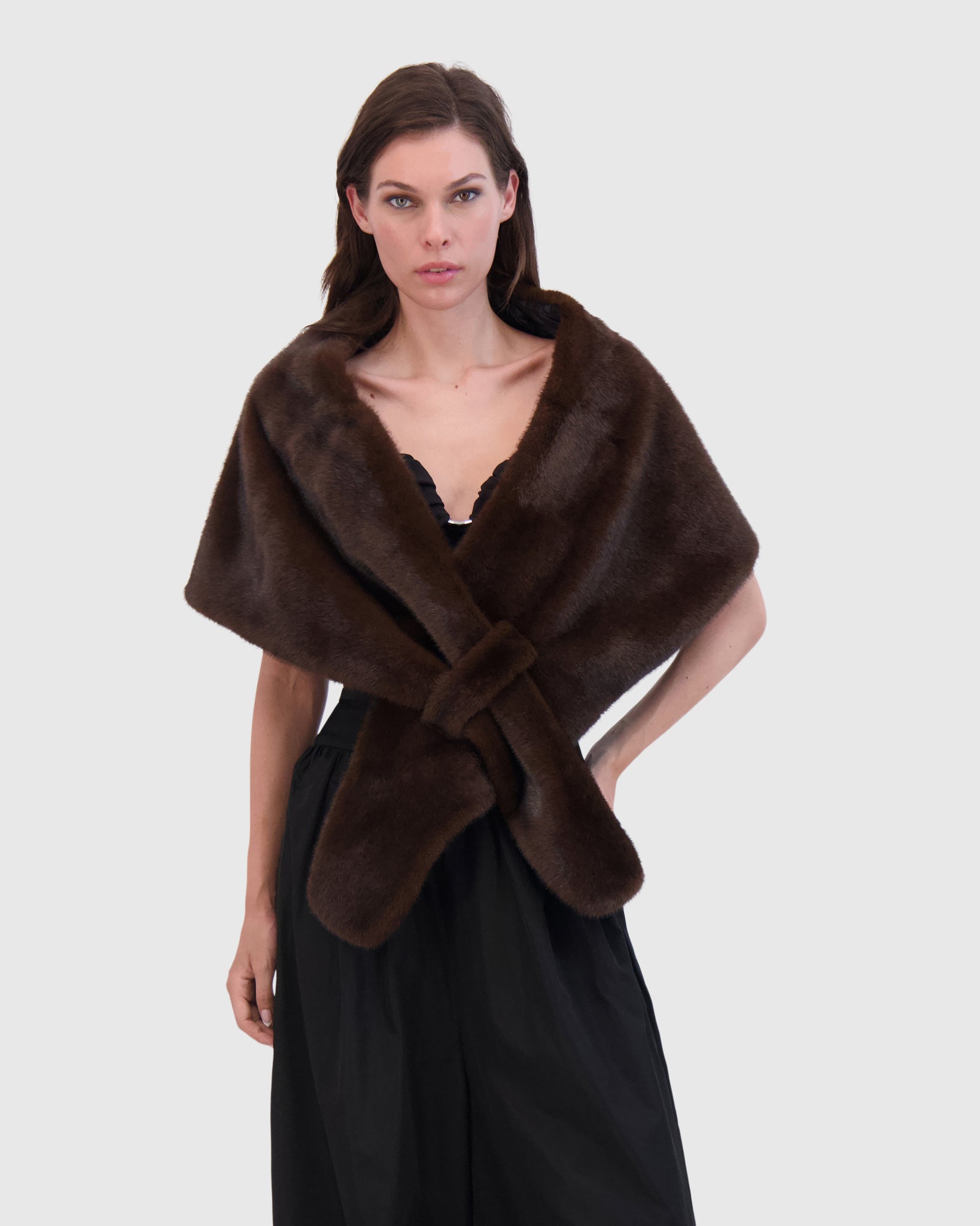 FUR-FREE MINK (FAUX FUR) STOLE