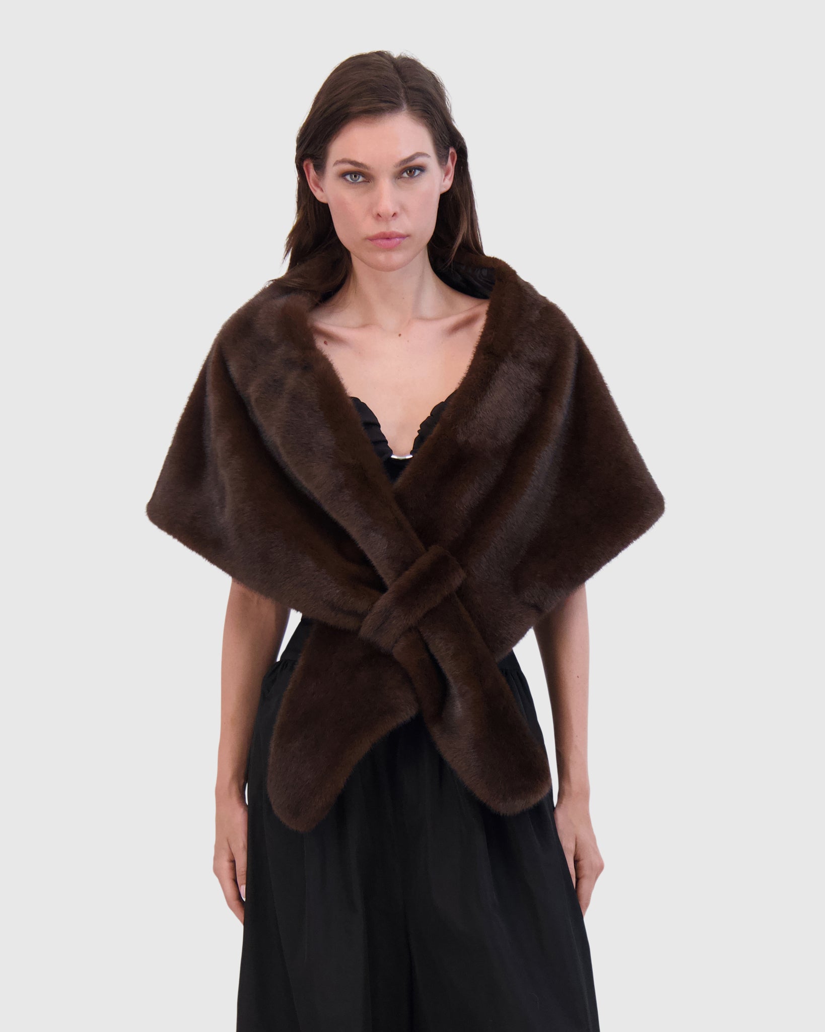 FUR-FREE MINK (FAUX FUR) STOLE