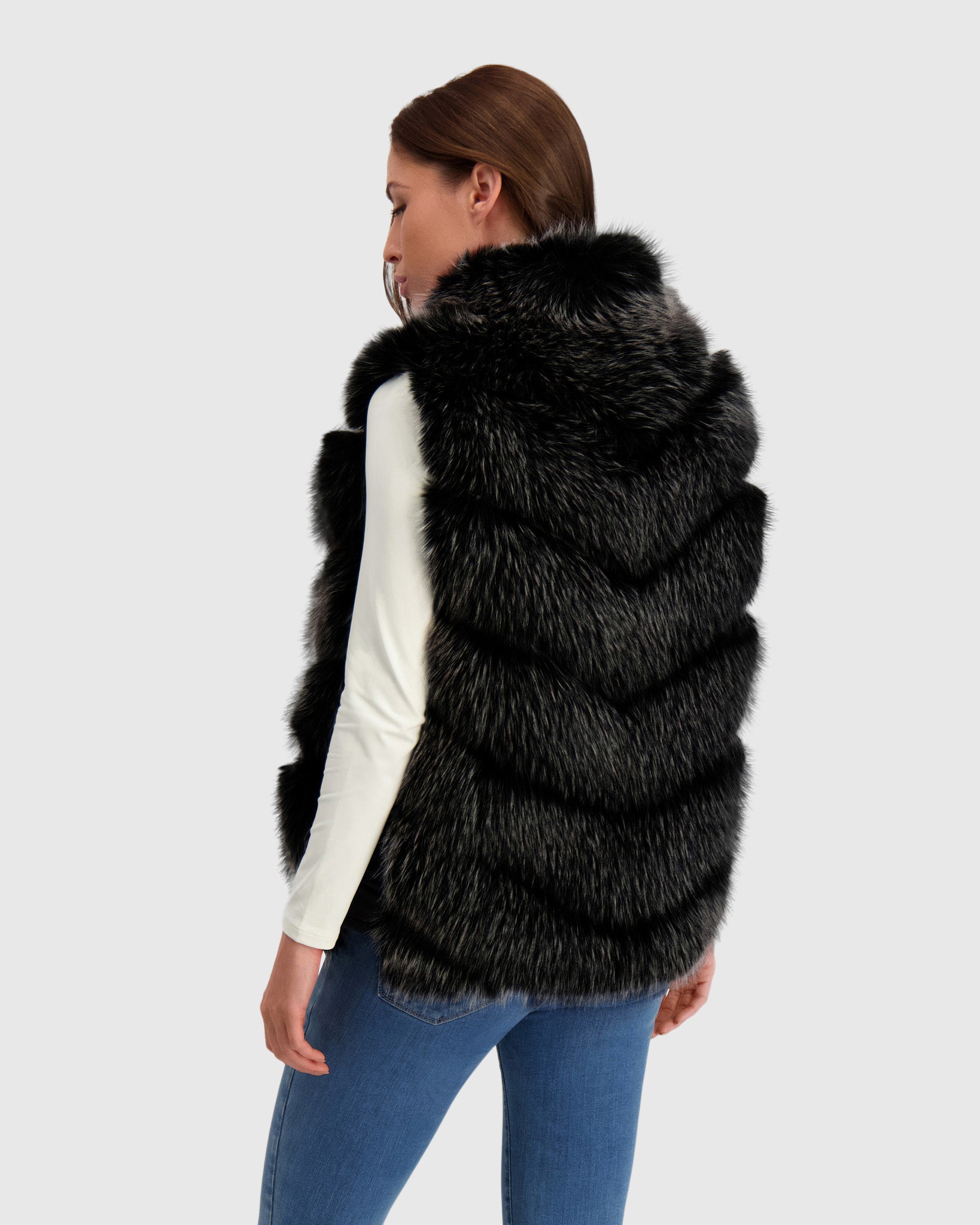 FUR-FREE FOX (FAUX FUR) REVERSIBLE VEST