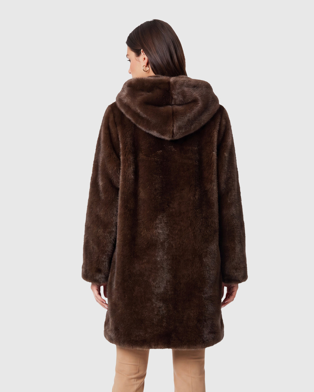 FUR-FREE MINK (FAUX FUR) REVERSIBLE PARKA, REVERSIBLE