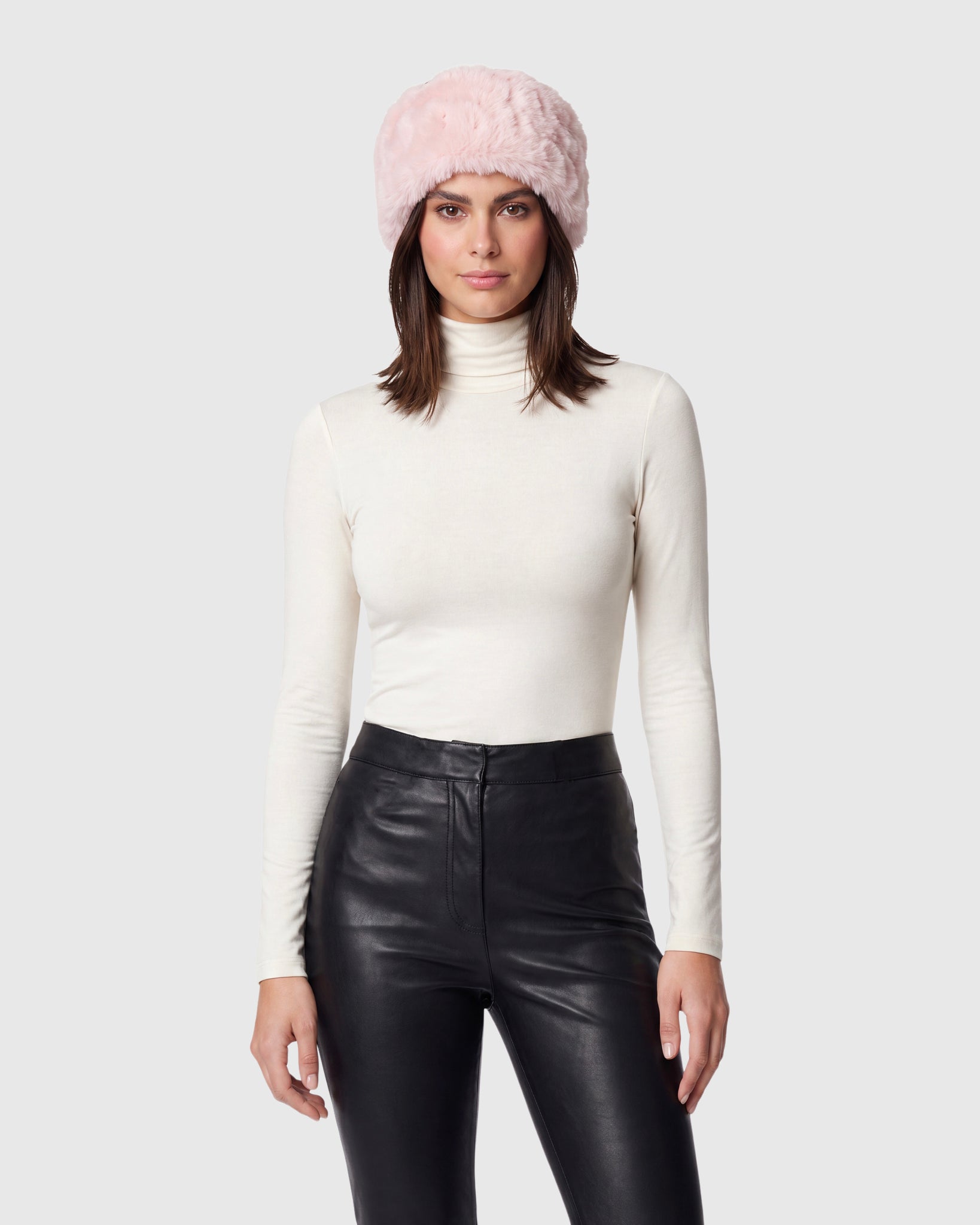 FUR-FREE REX RABBIT (FAUX FUR) KNIT HEADBAND