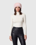 FUR-FREE REX RABBIT (FAUX FUR) KNIT HEADBAND - LIGHT PINK