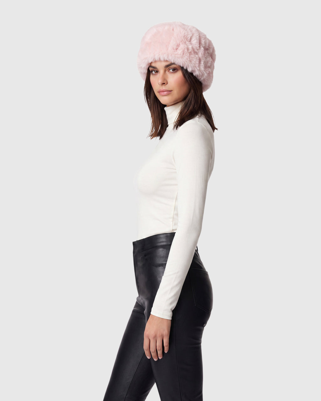 FUR-FREE REX RABBIT (FAUX FUR) KNIT HEADBAND