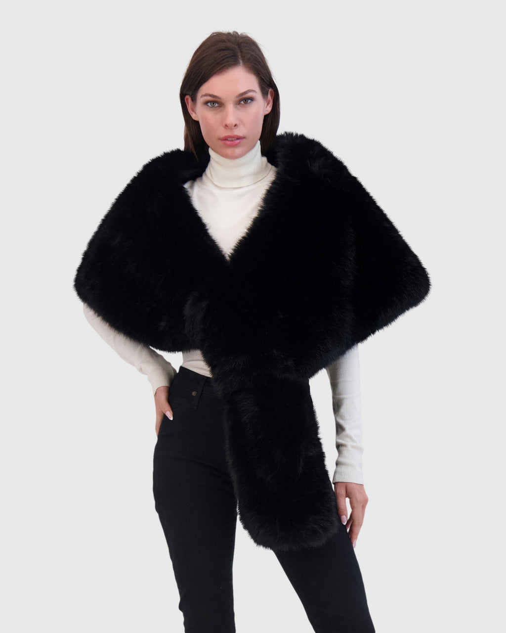FUR-FREE FOX (FAUX FUR) STOLE