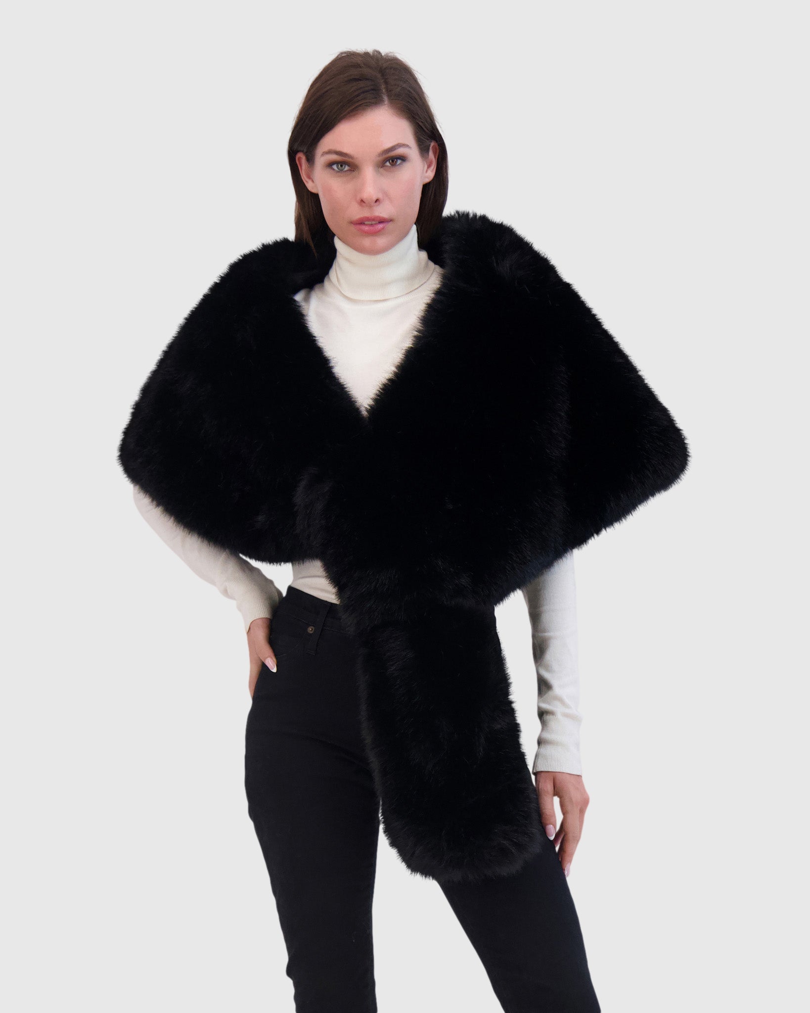 FUR-FREE FOX (FAUX FUR) STOLE