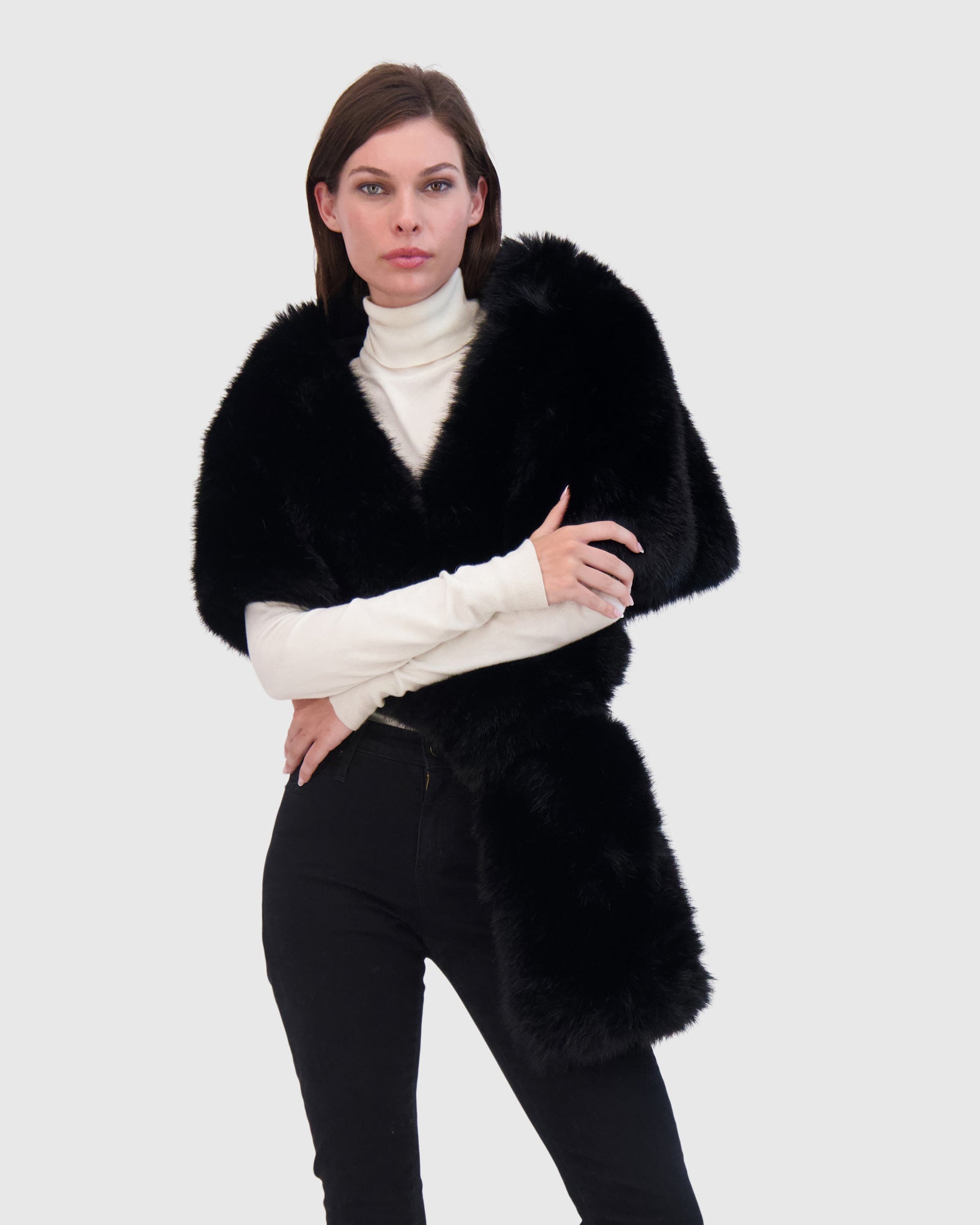 FUR-FREE FOX (FAUX FUR) STOLE