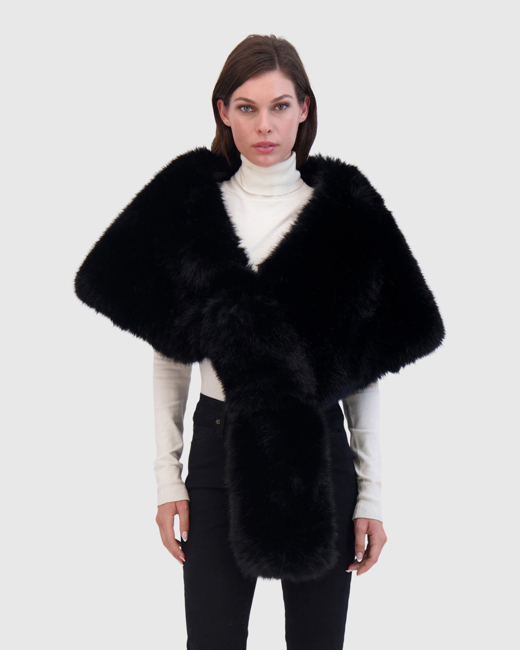 FUR-FREE FOX (FAUX FUR) STOLE