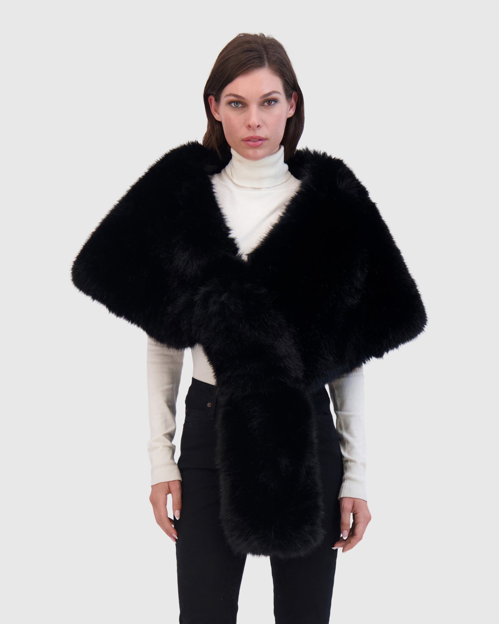 FUR-FREE FOX (FAUX FUR) STOLE