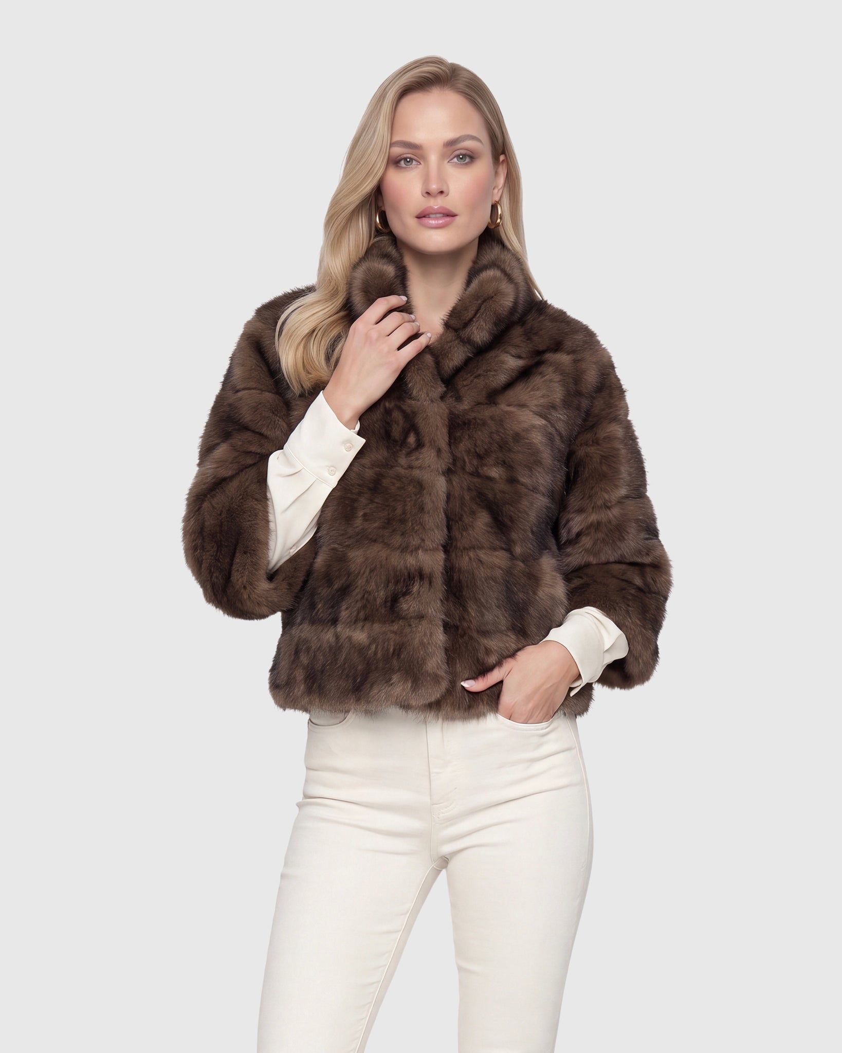 FUR-FREE SABLE (FAUX FUR) JACKET