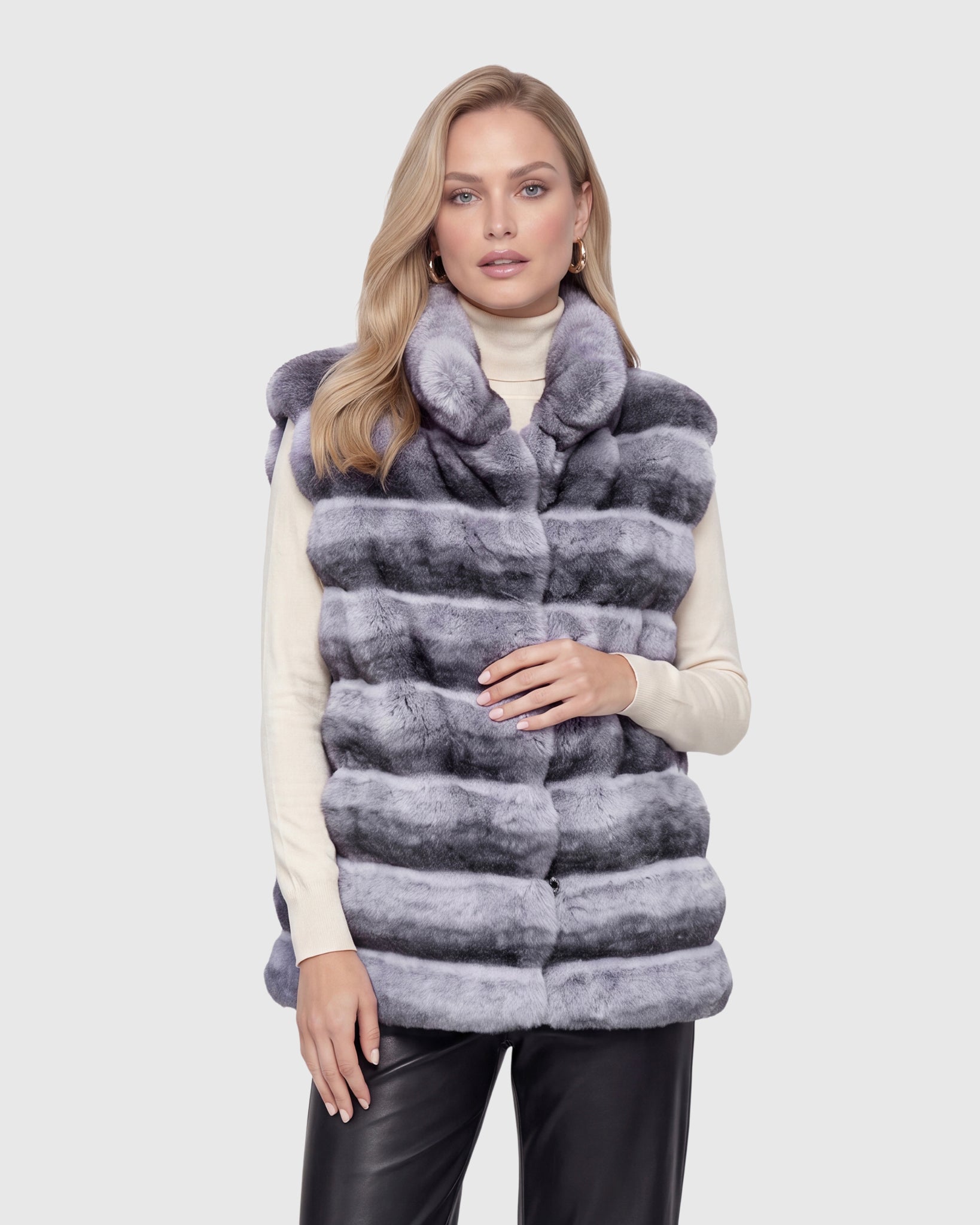 FUR-FREE CHINCHILLA (FAUX FUR) VEST