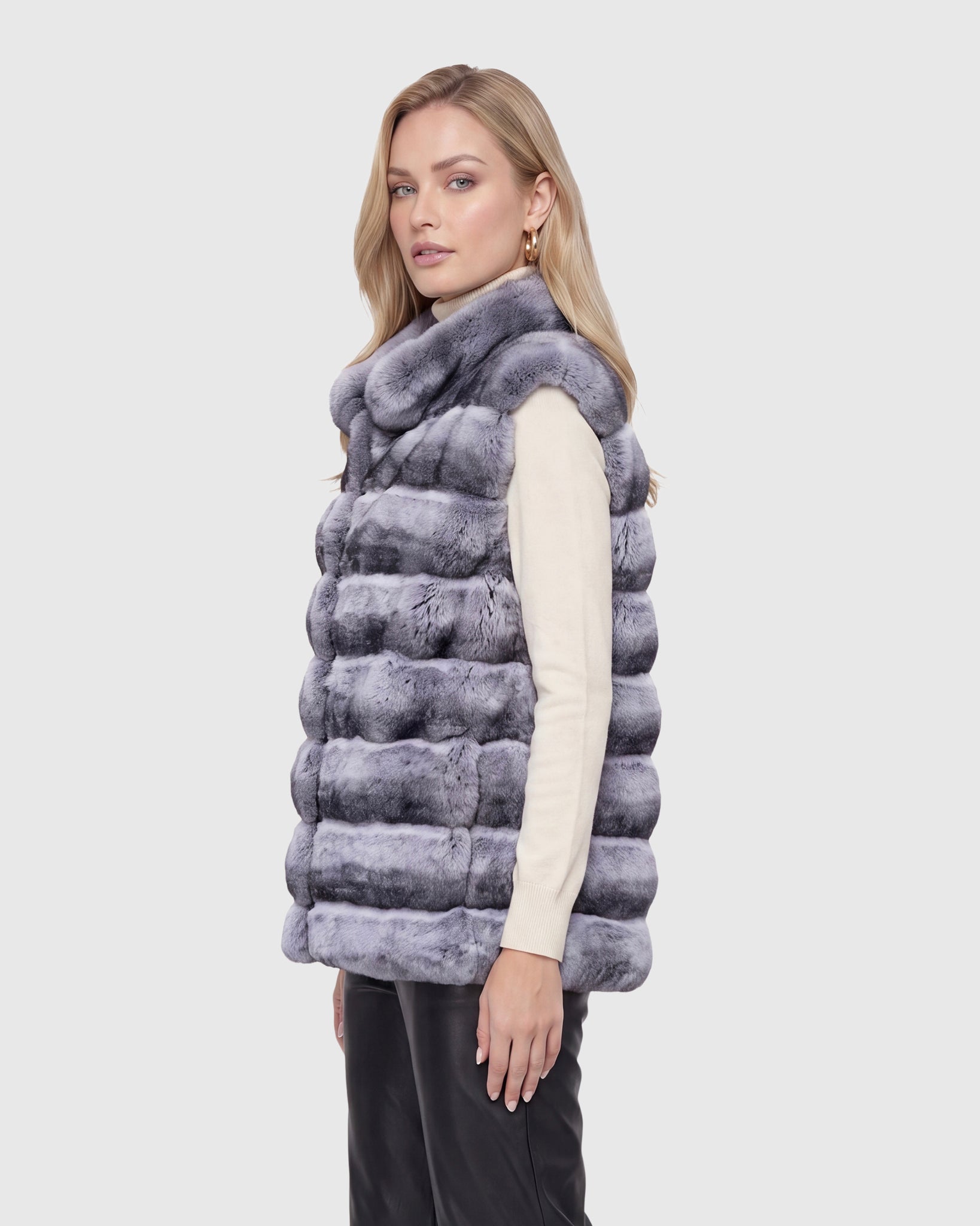 FUR-FREE CHINCHILLA (FAUX FUR) VEST