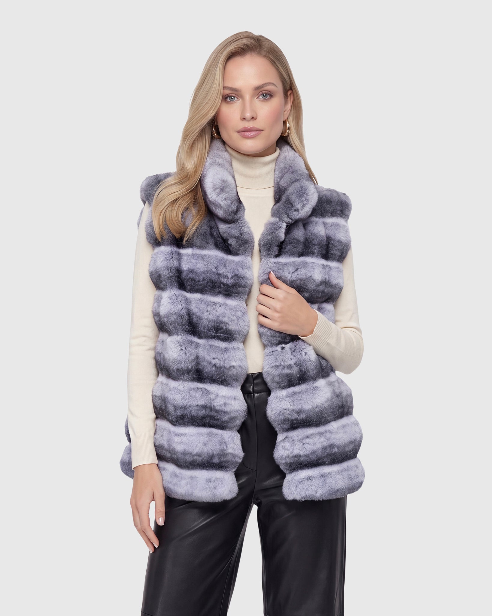 FUR-FREE CHINCHILLA (FAUX FUR) VEST