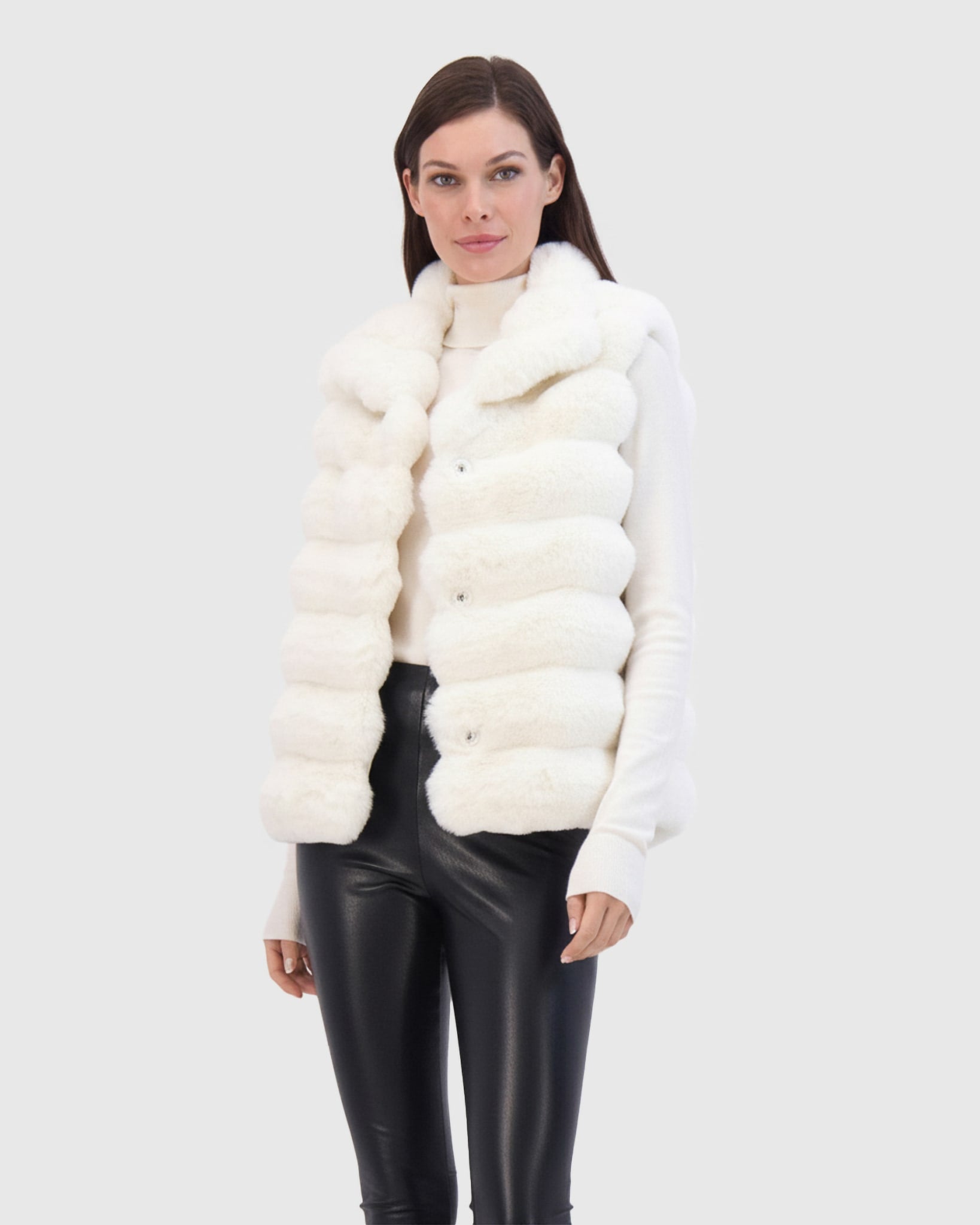 FUR-FREE CHINCHILLA (FAUX FUR) VEST