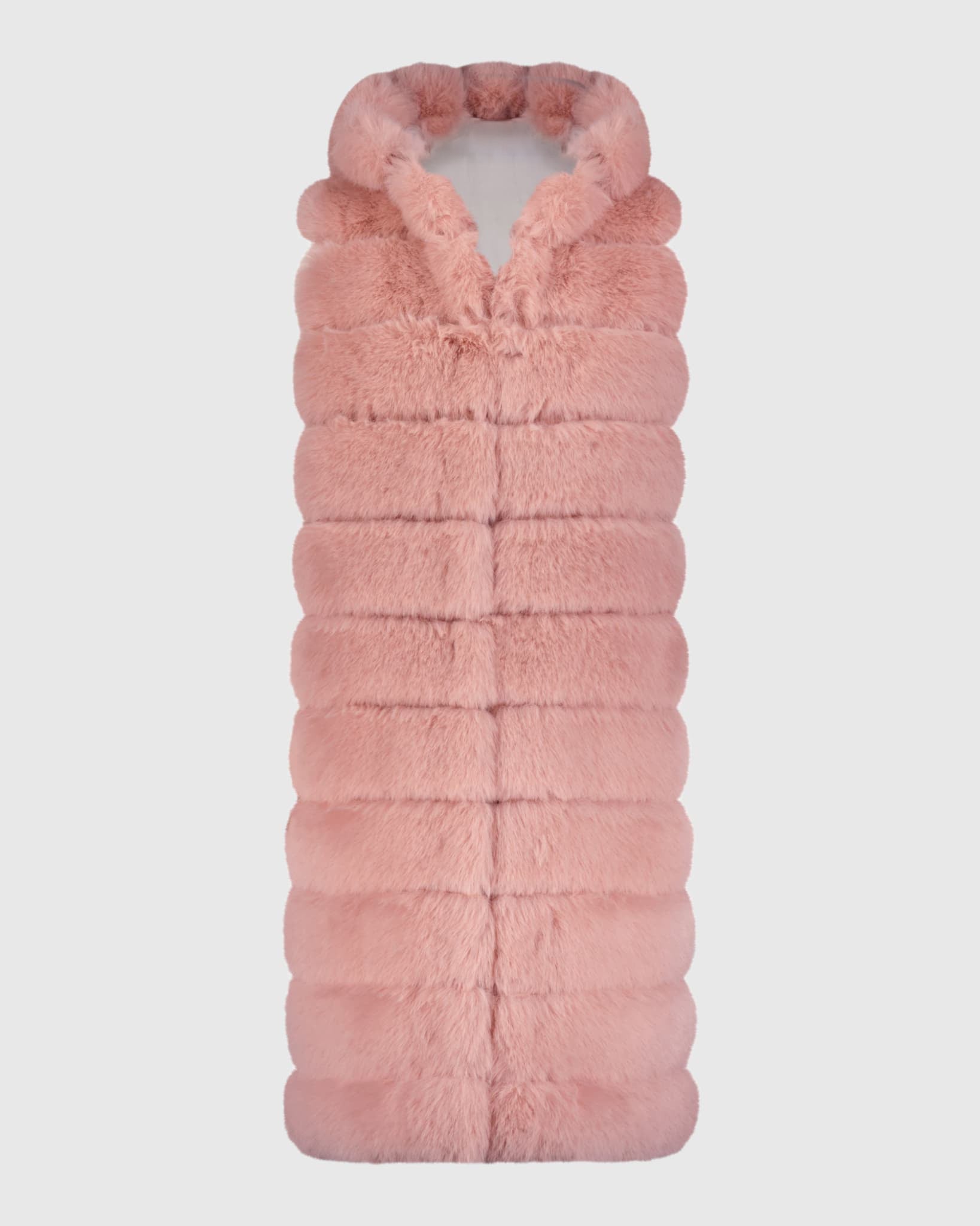 FUR-FREE FOX (FAUX FUR) HOODED VEST