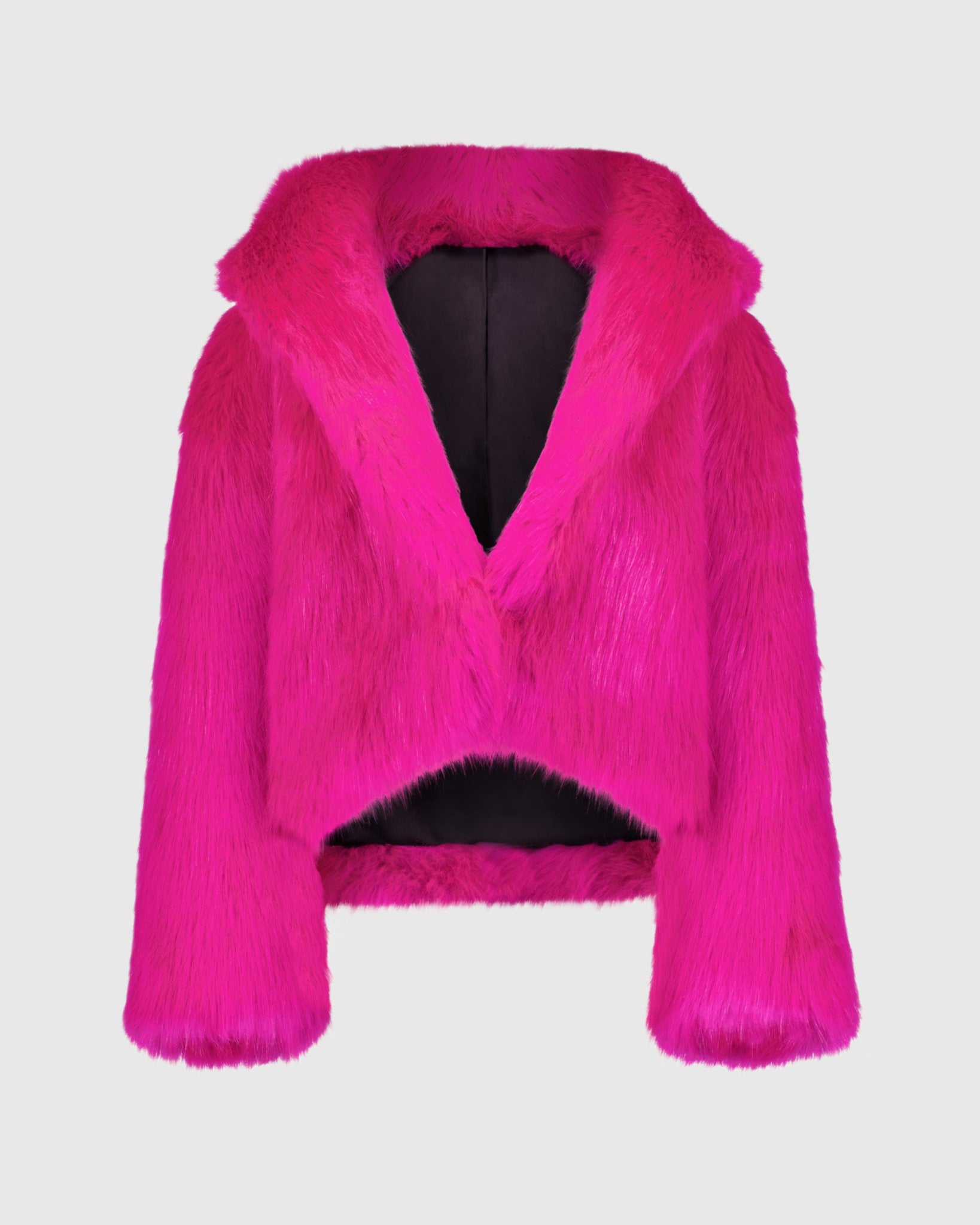 FUR-FREE FOX (FAUX FUR) HOODED JACKET