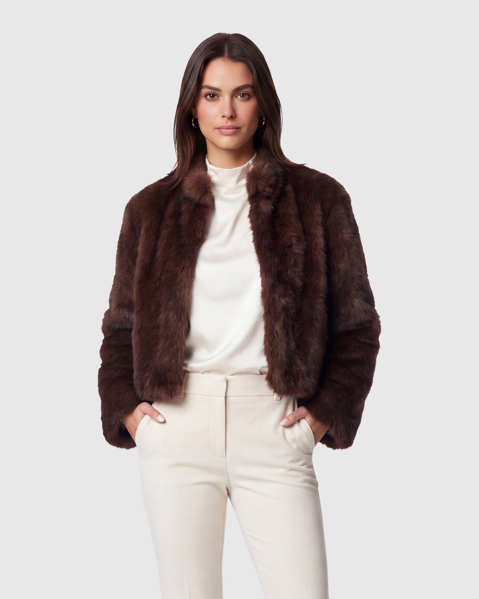FUR-FREE SABLE (FAUX FUR) JACKET