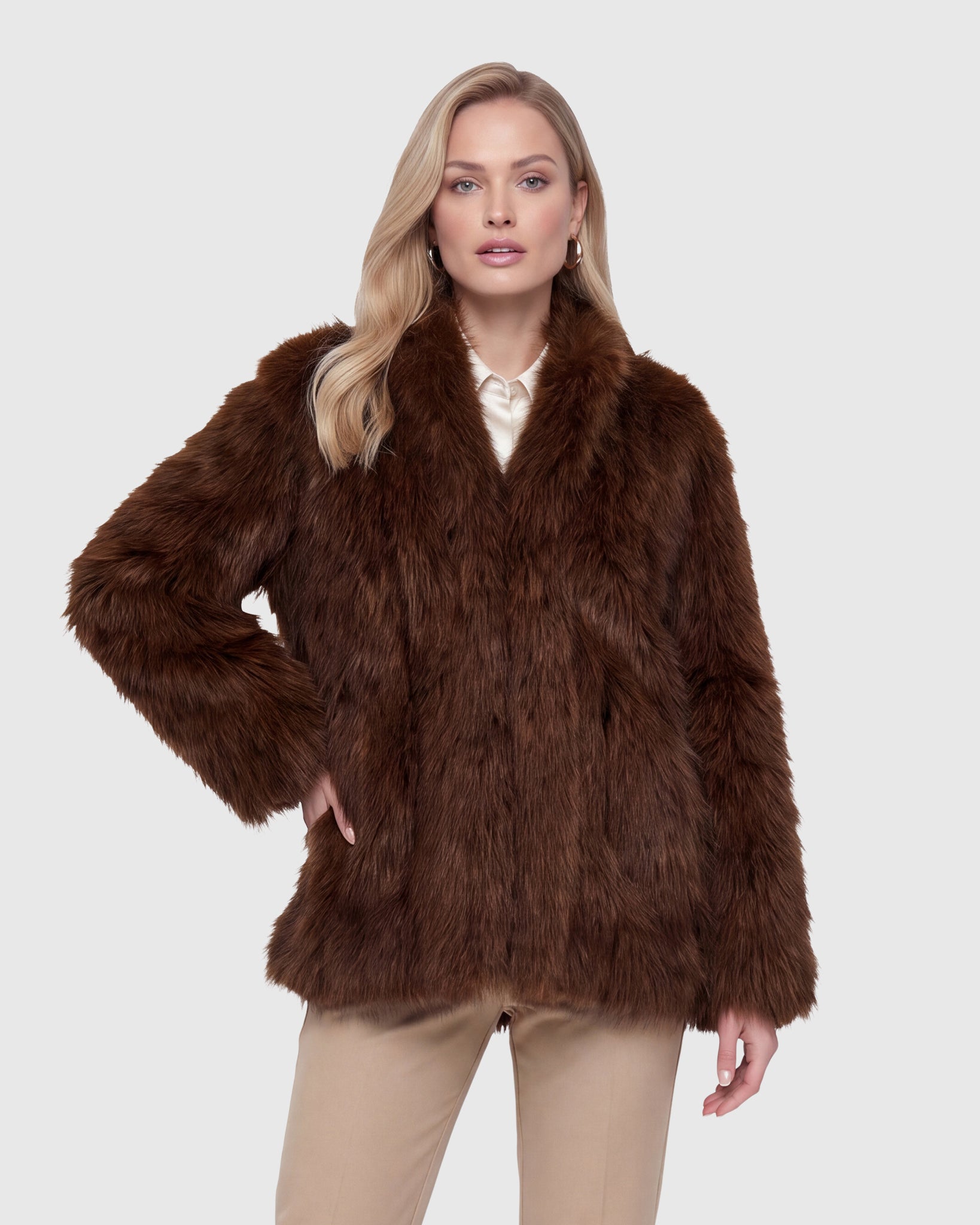 FUR-FREE FOX (FAUX FUR) JACKET