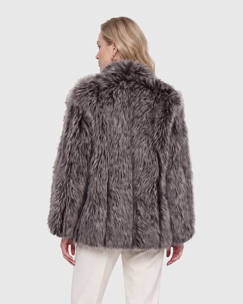 FUR-FREE FOX (FAUX FUR) JACKET - GRANITE MULTI