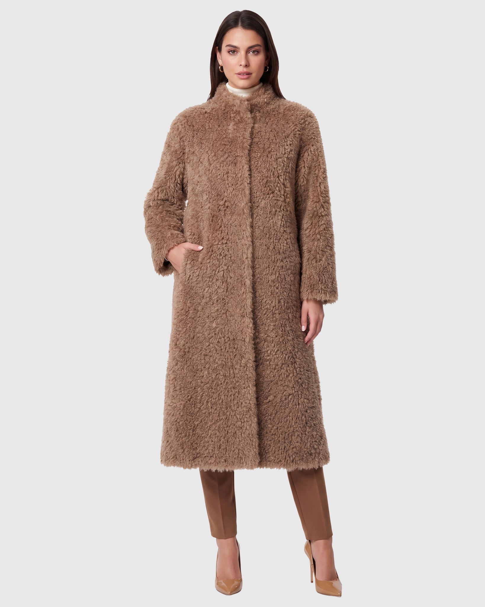 FUR-FREE CASHMERE GOAT (FAUX FUR) COAT