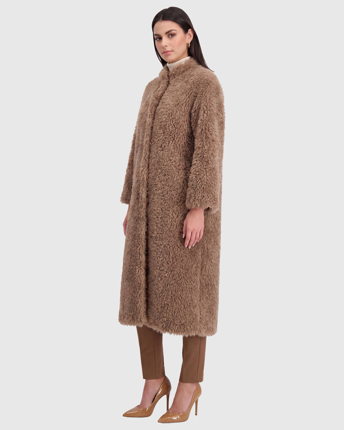 FUR-FREE CASHMERE GOAT (FAUX FUR) COAT