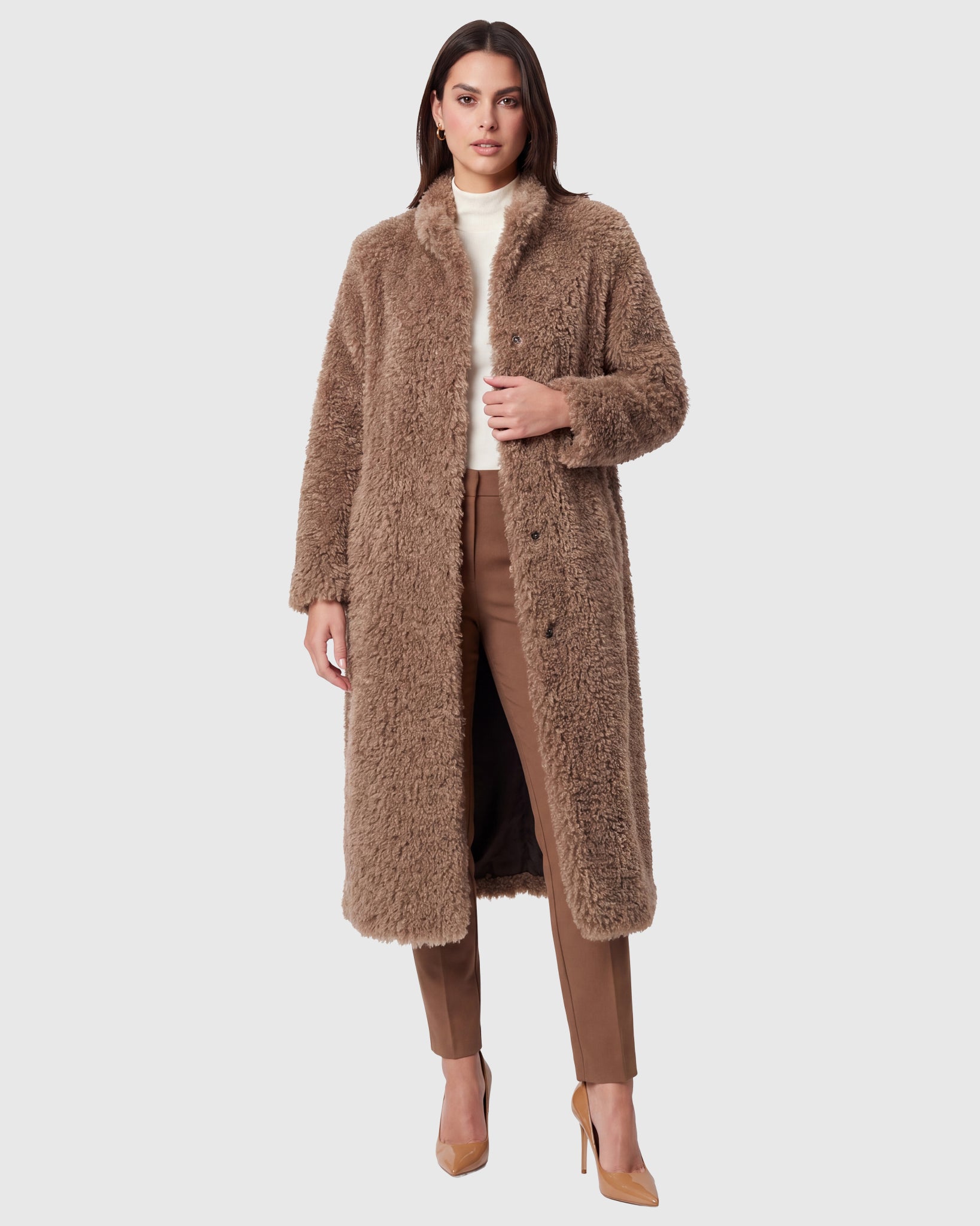 FUR-FREE CASHMERE GOAT (FAUX FUR) COAT
