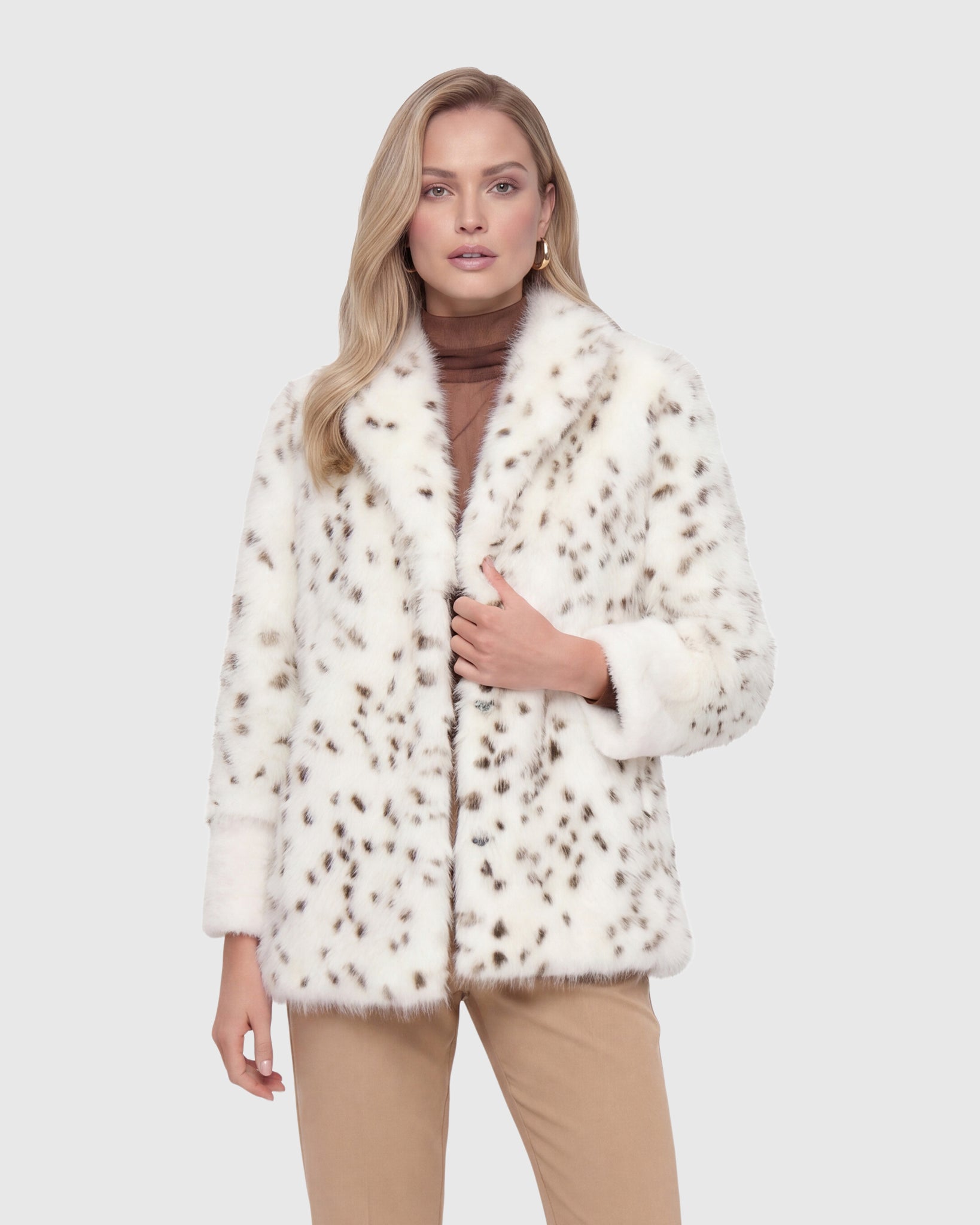 FUR-FREE FOX AND MINK (FAUX FUR) JACKET