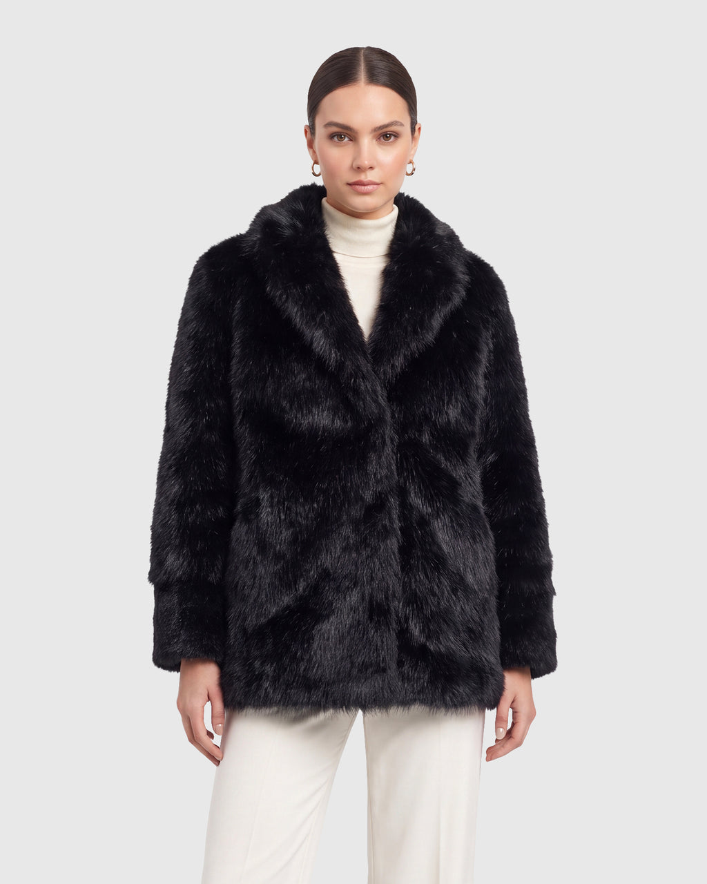 FUR-FREE FOX AND MINK (FAUX FUR) JACKET