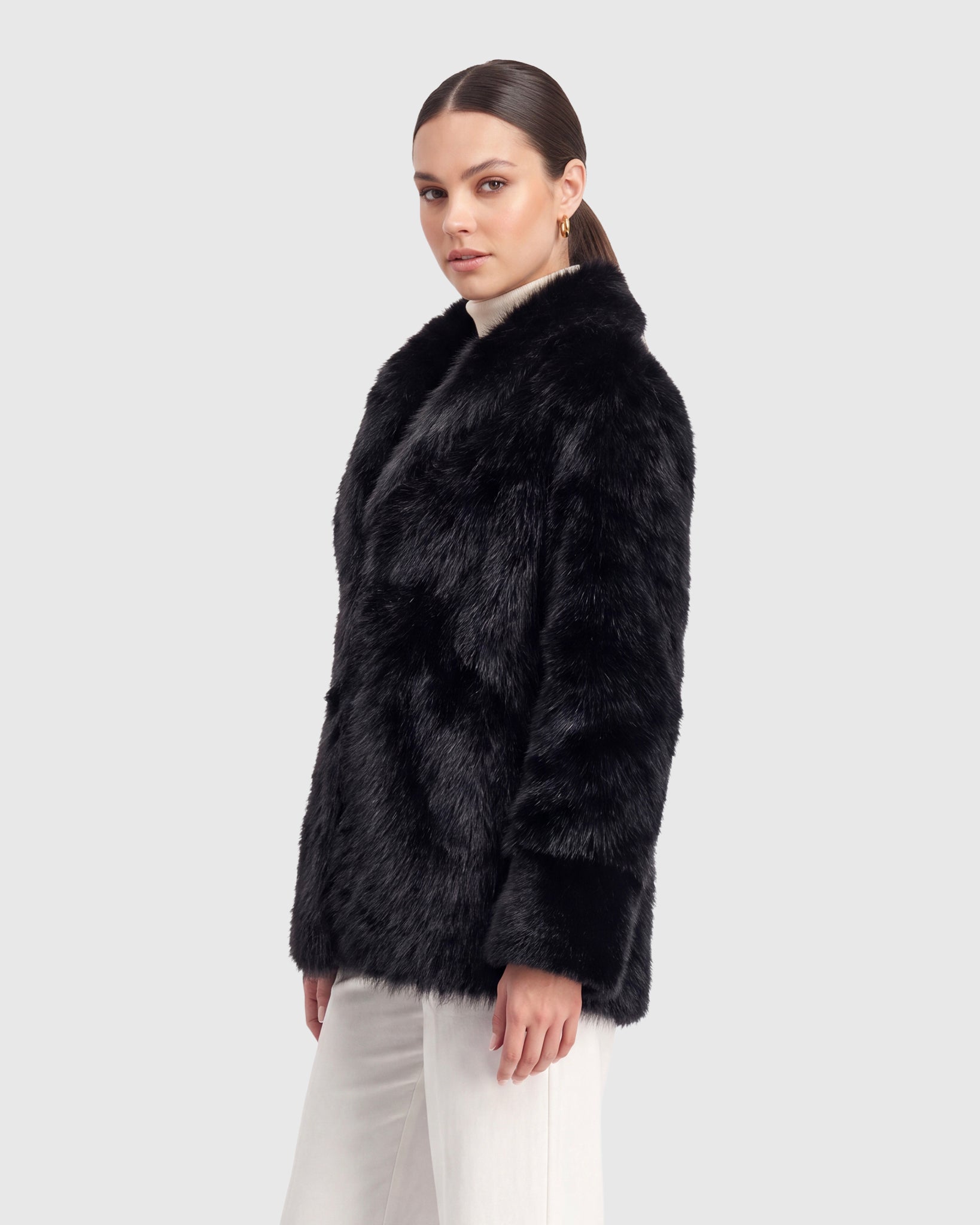 FUR-FREE FOX AND MINK (FAUX FUR) JACKET