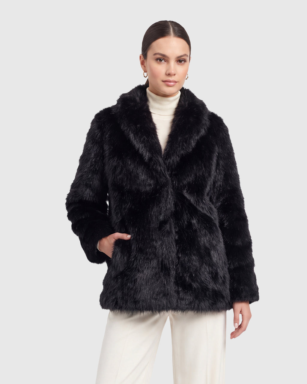 FUR-FREE FOX AND MINK (FAUX FUR) JACKET