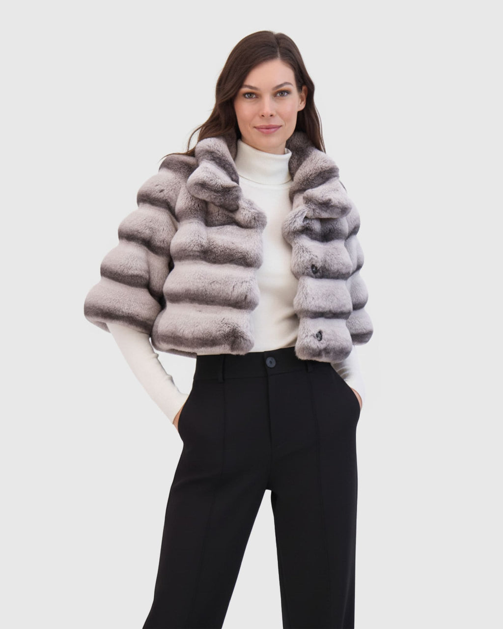 FUR-FREE CHINCHILLA (FAUX FUR) BOLERO