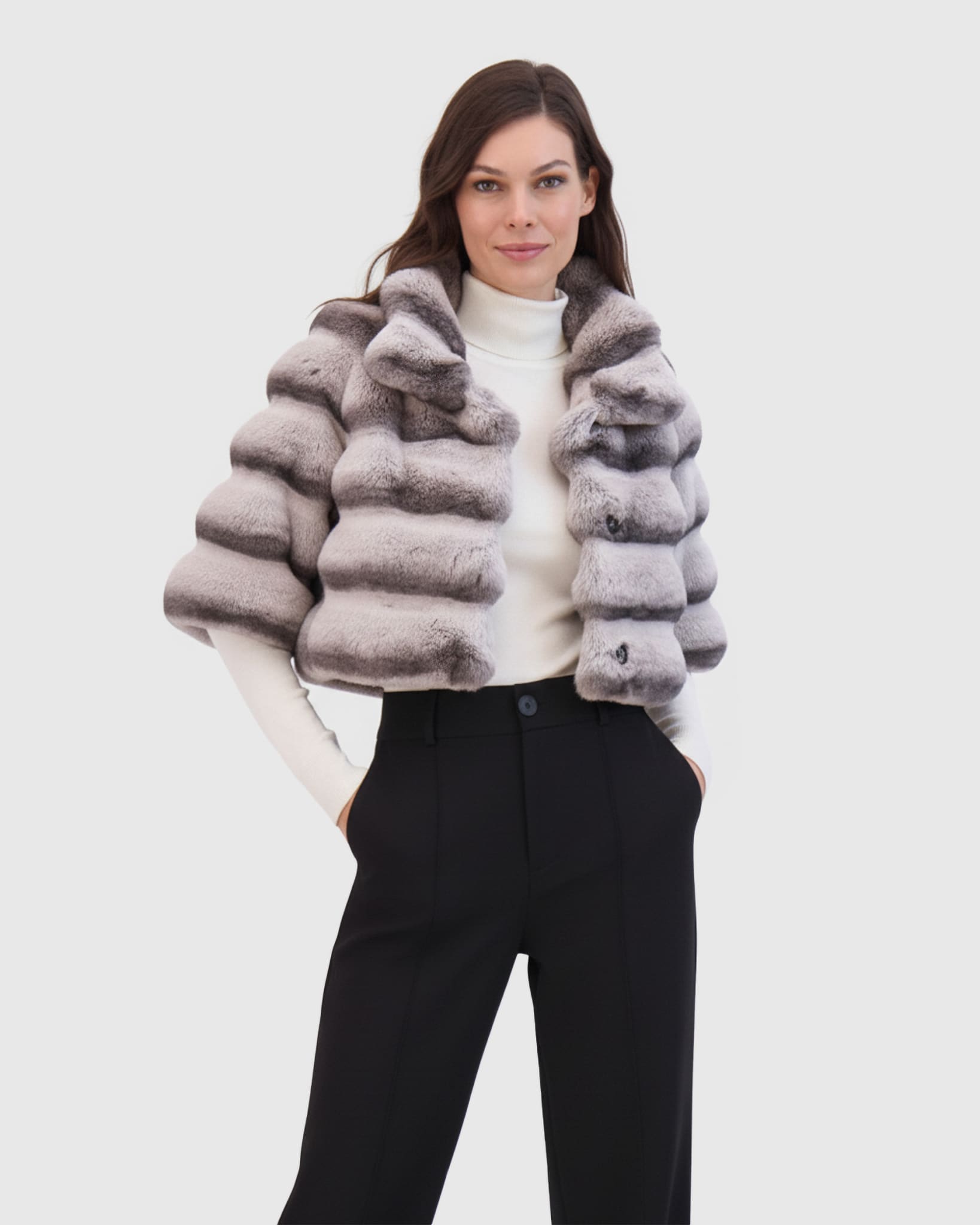 FUR-FREE CHINCHILLA (FAUX FUR) BOLERO