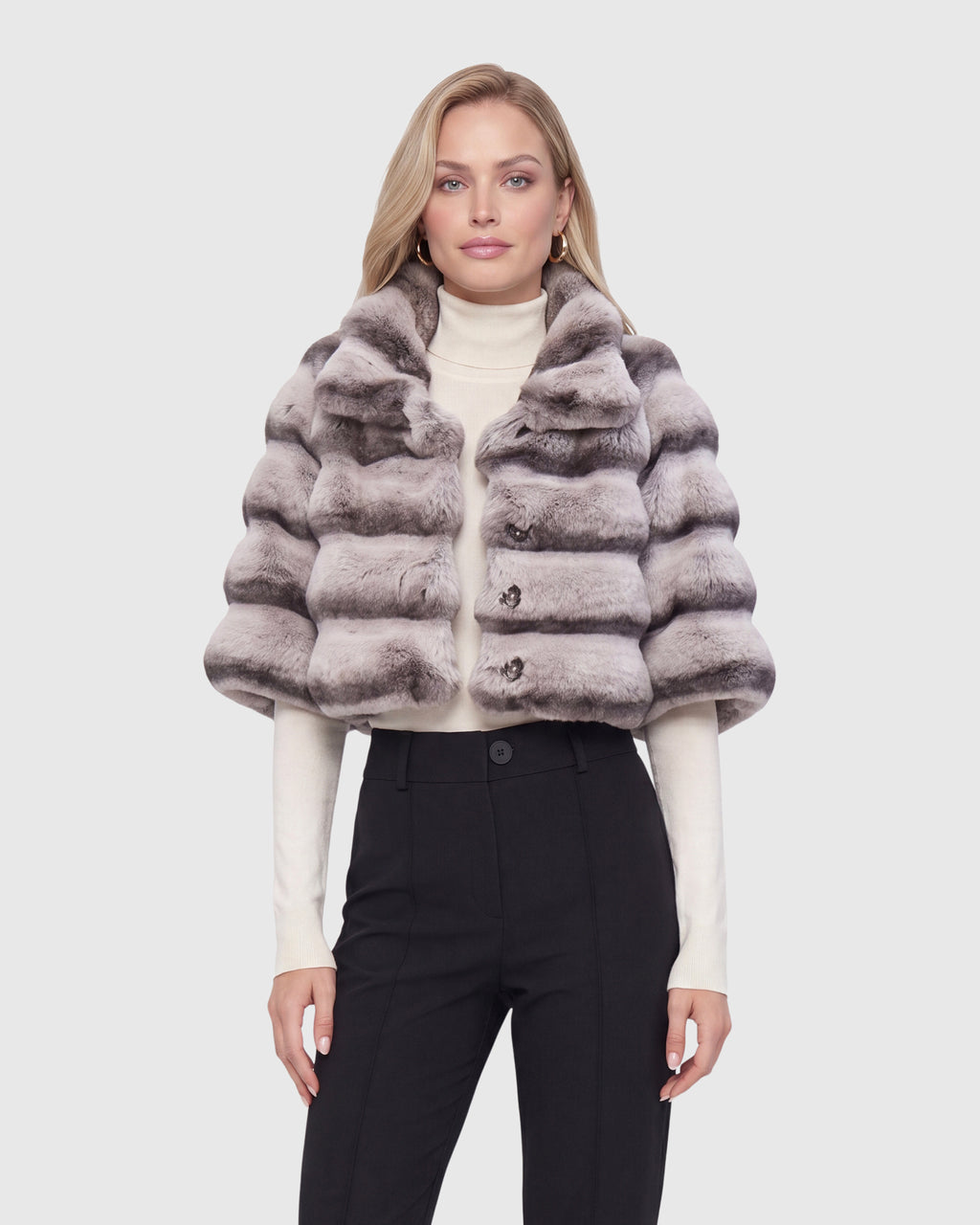 FUR-FREE CHINCHILLA (FAUX FUR) BOLERO
