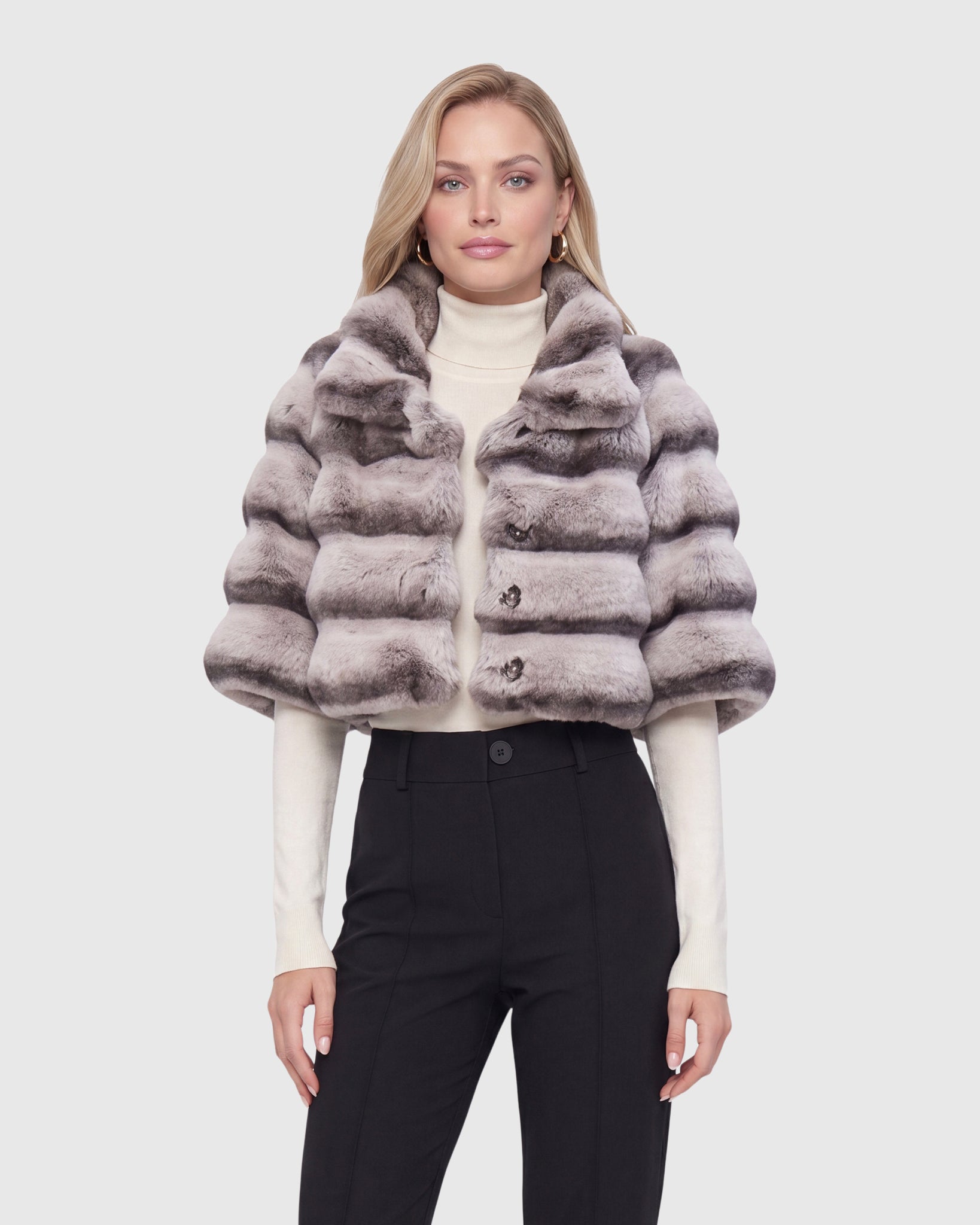 FUR-FREE CHINCHILLA (FAUX FUR) BOLERO