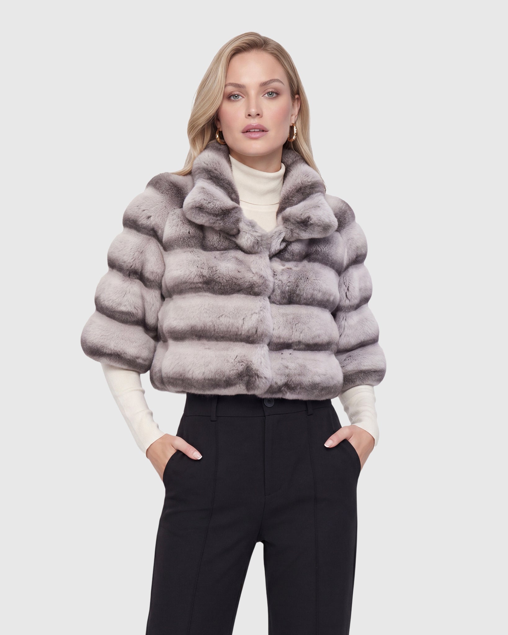 FUR-FREE CHINCHILLA (FAUX FUR) BOLERO