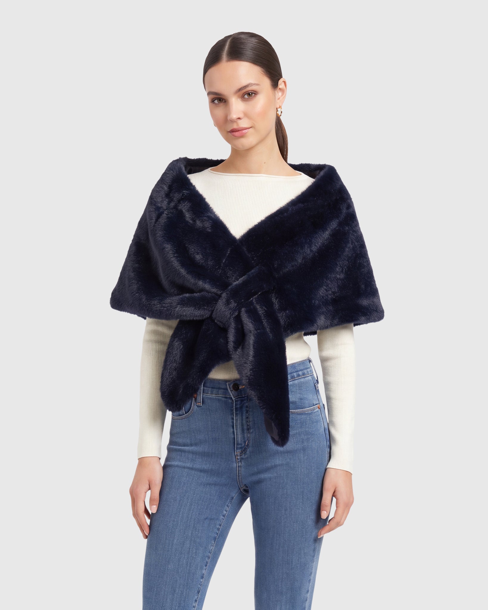 FUR-FREE MINK (FAUX FUR) STOLE