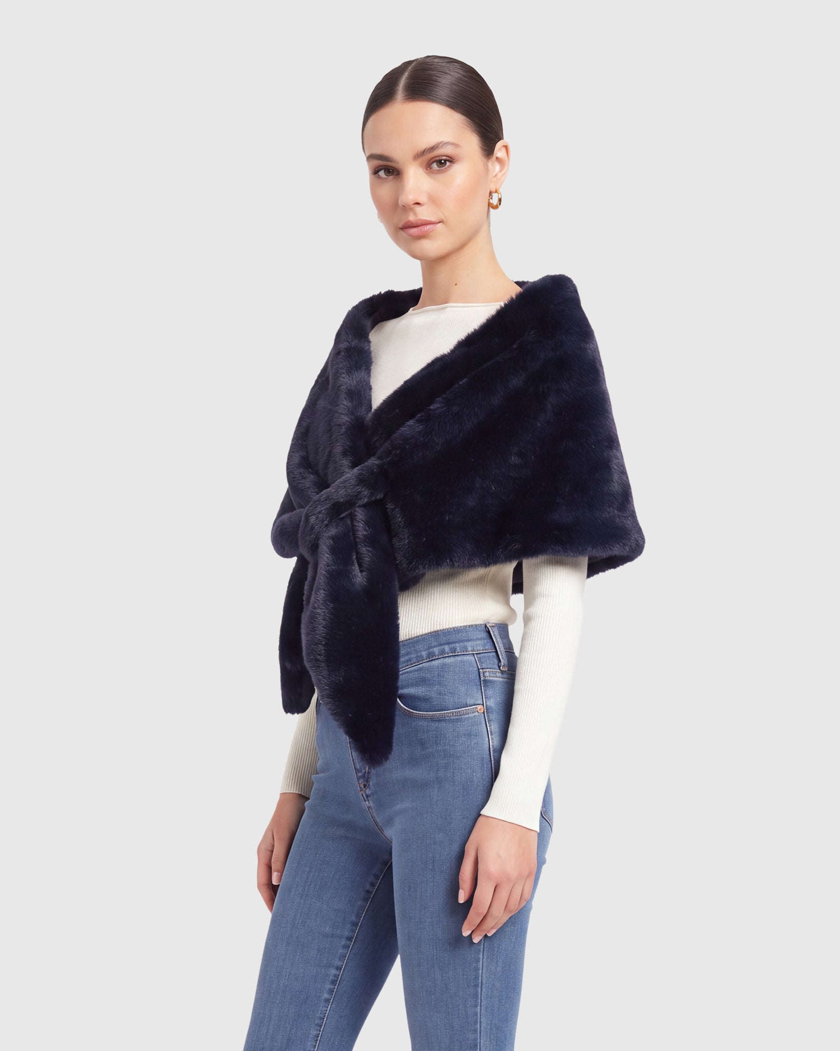 FUR-FREE MINK (FAUX FUR) STOLE