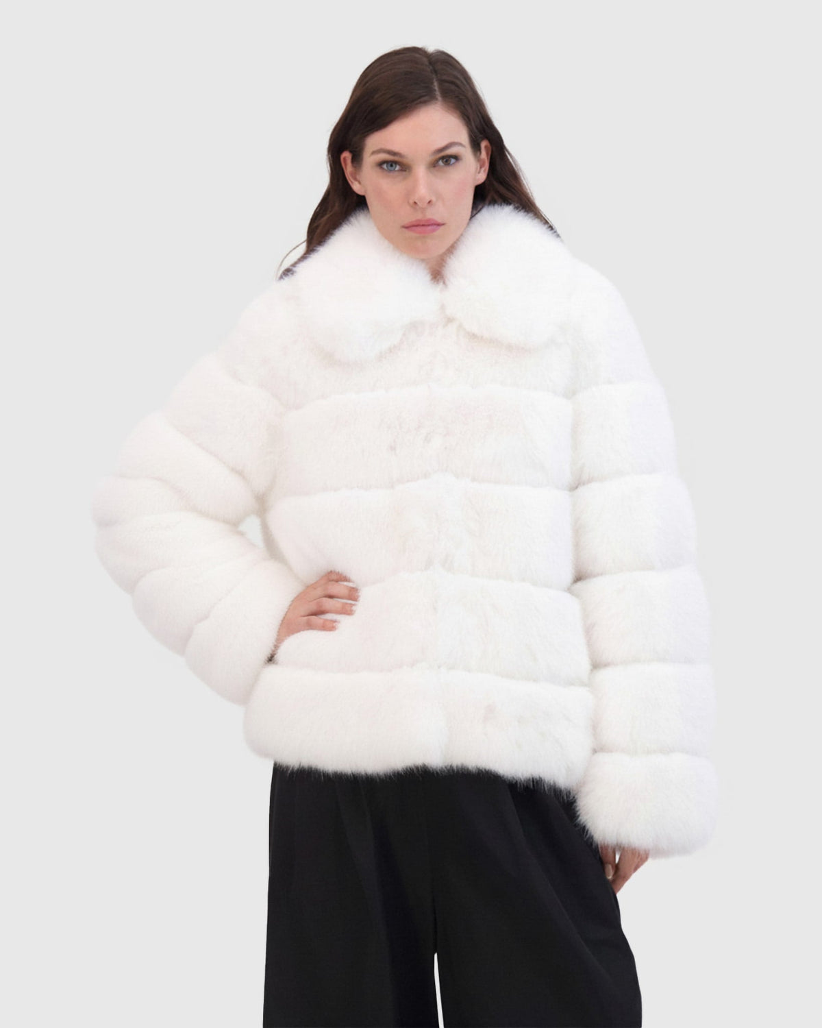 FUR-FREE FOX (FAUX FUR) JACKET - WHITE