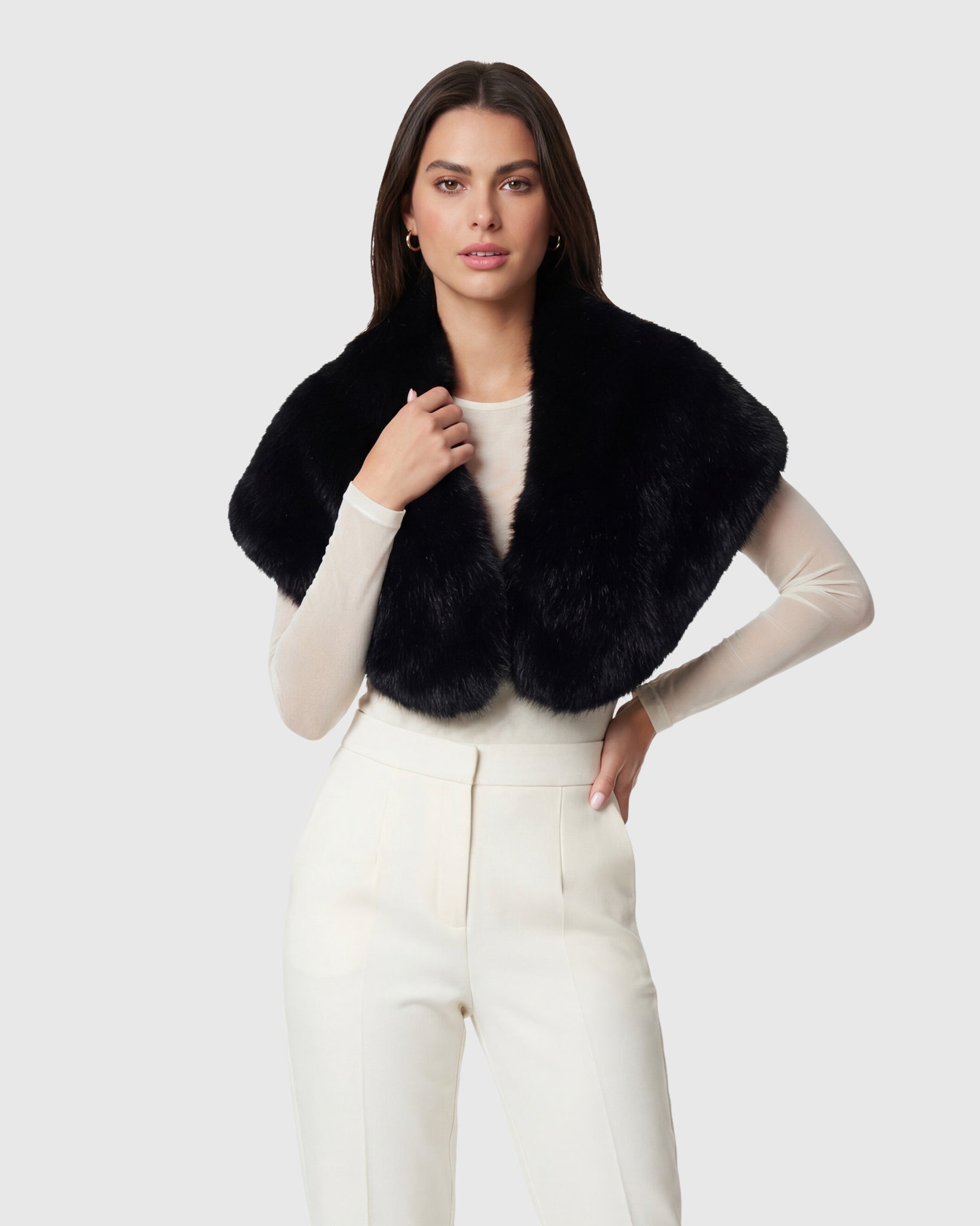 FUR-FREE FOX (FAUX FUR) STOLE