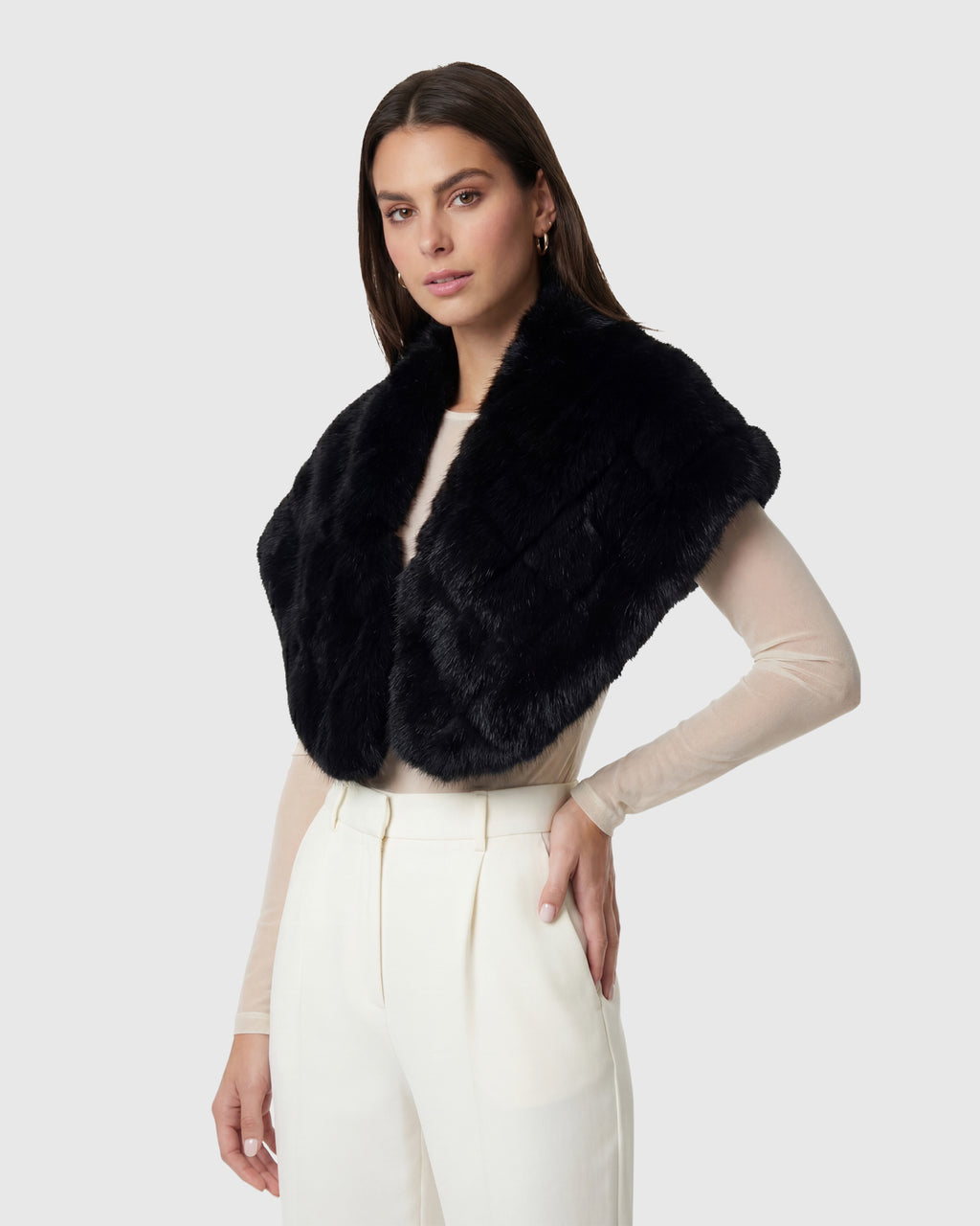 FUR-FREE FOX (FAUX FUR) STOLE