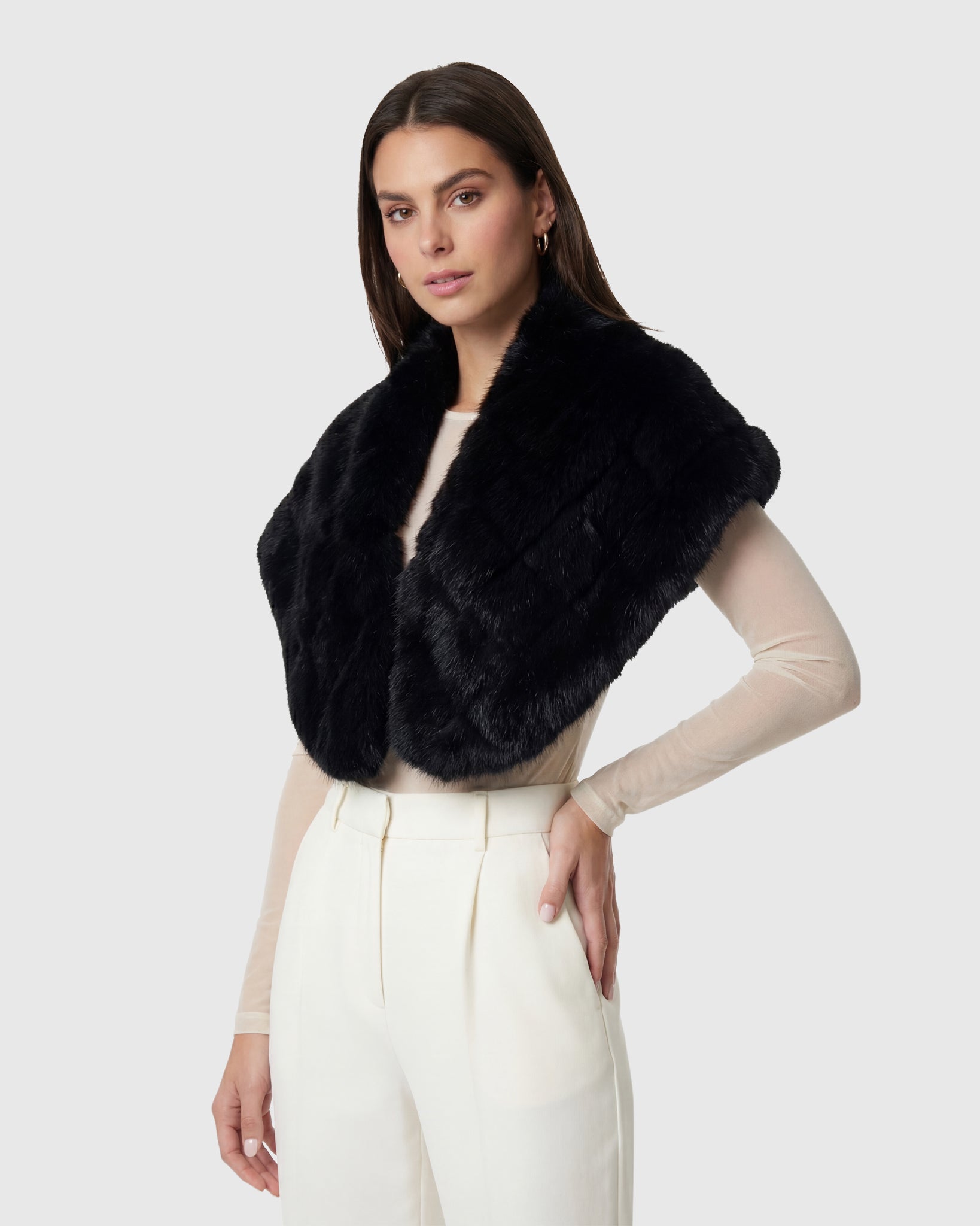 FUR-FREE FOX (FAUX FUR) STOLE