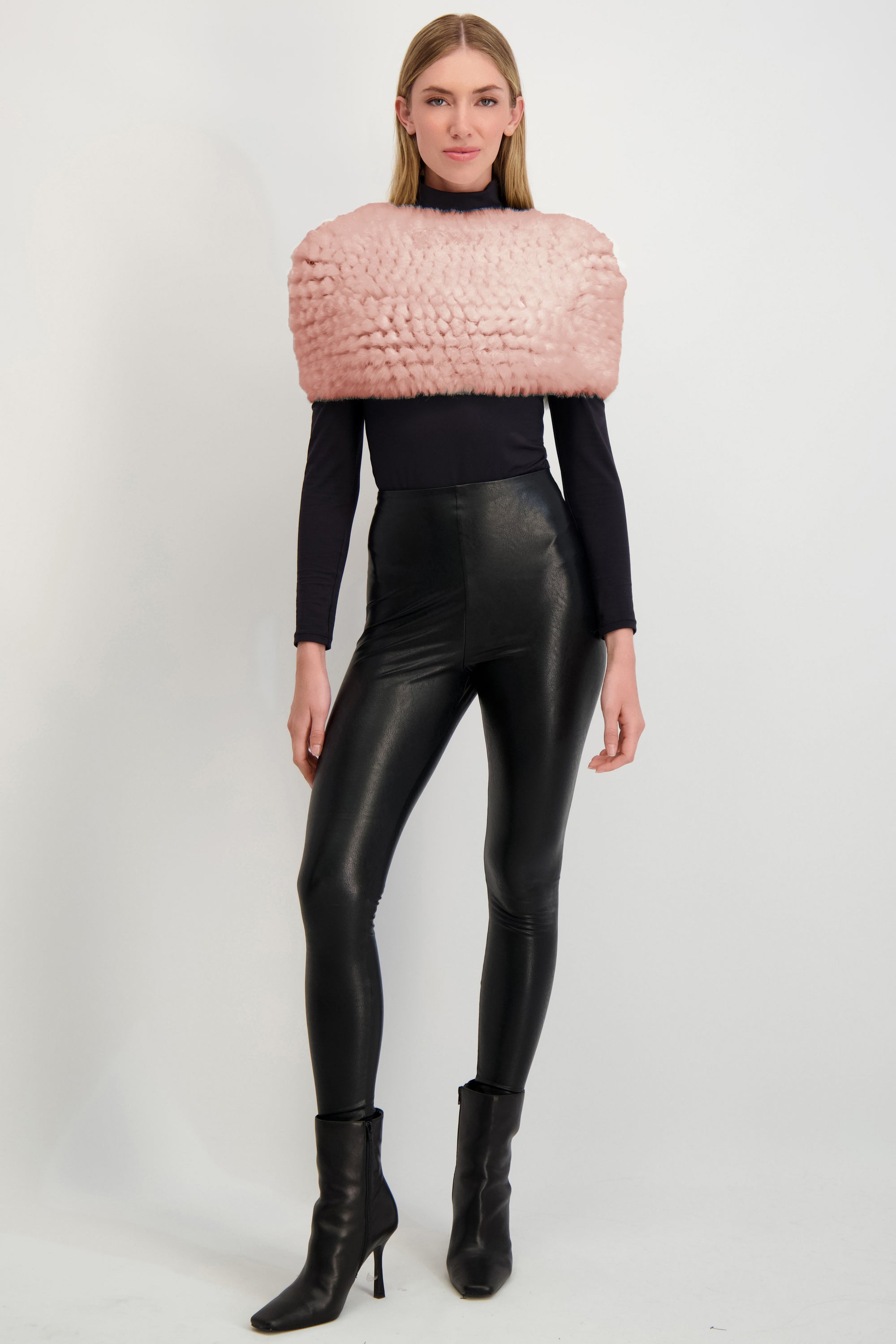 FUR-FREE REX RABBIT (FAUX FUR) KNIT COWL