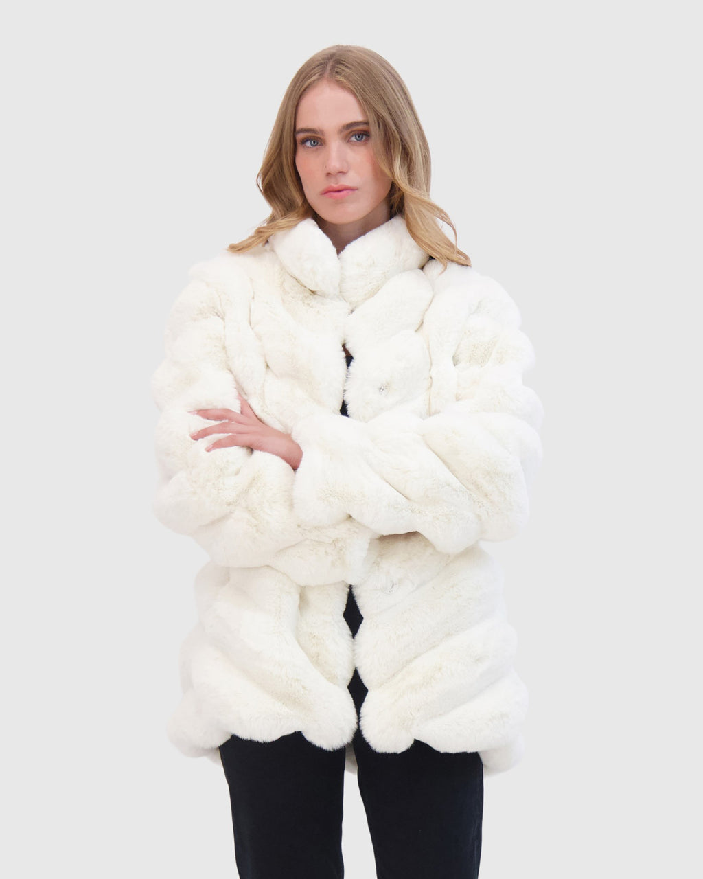 FUR-FREE CHINCHILLA (FAUX FUR) JACKET