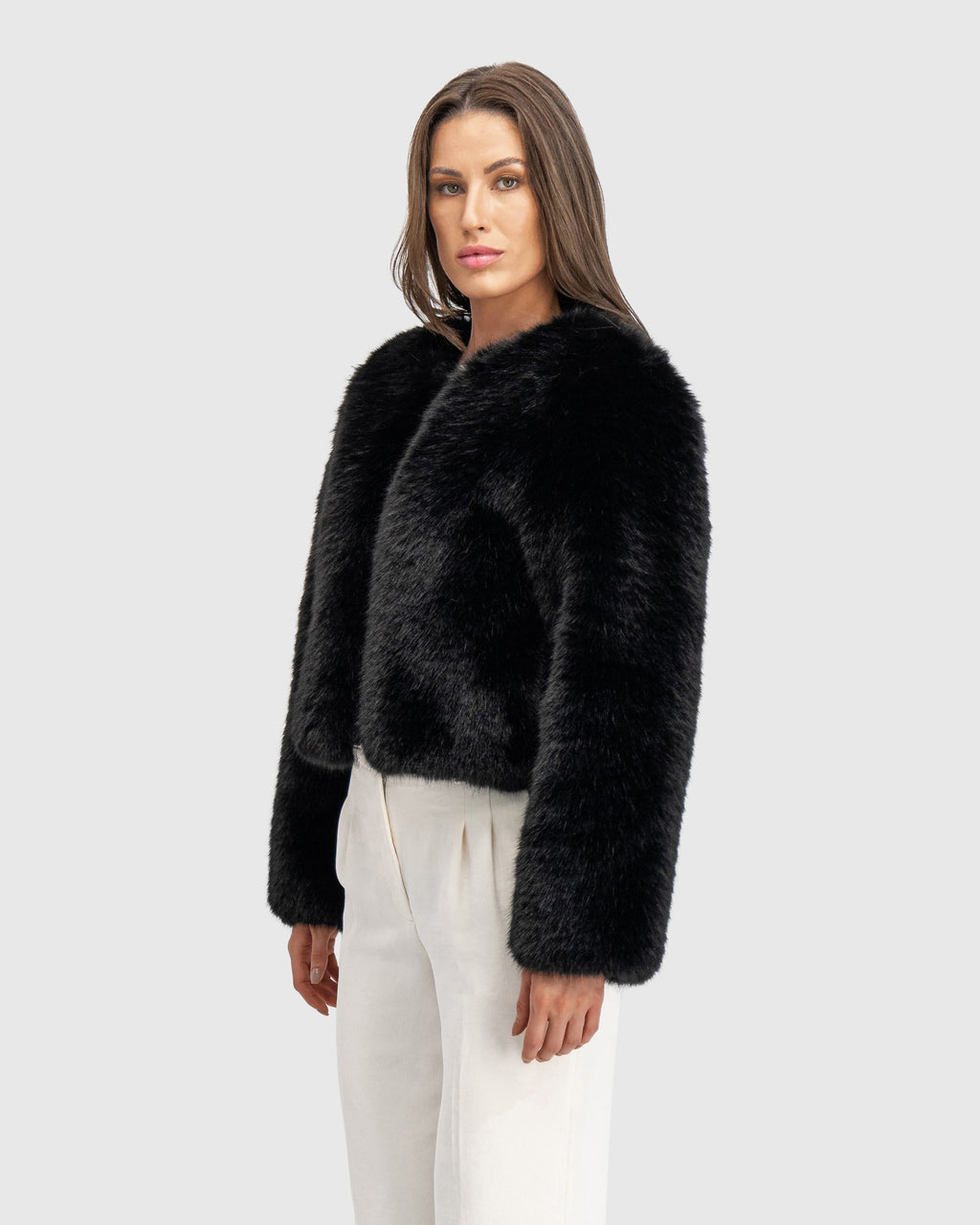 FUR-FREE FOX (FAUX FUR) BOLERO