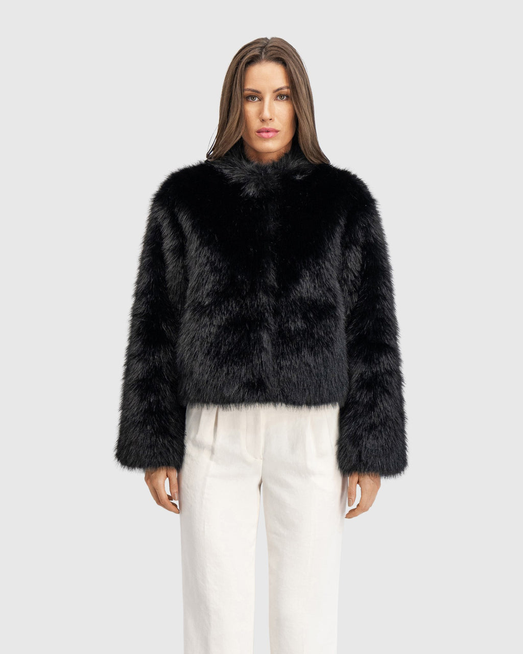 FUR-FREE FOX (FAUX FUR) BOLERO