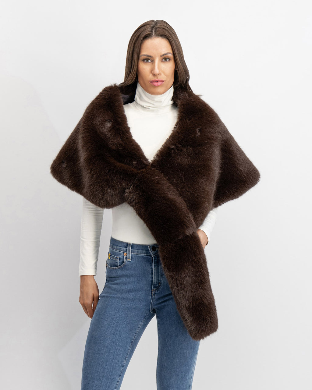 FUR-FREE FOX (FAUX FUR) STOLE